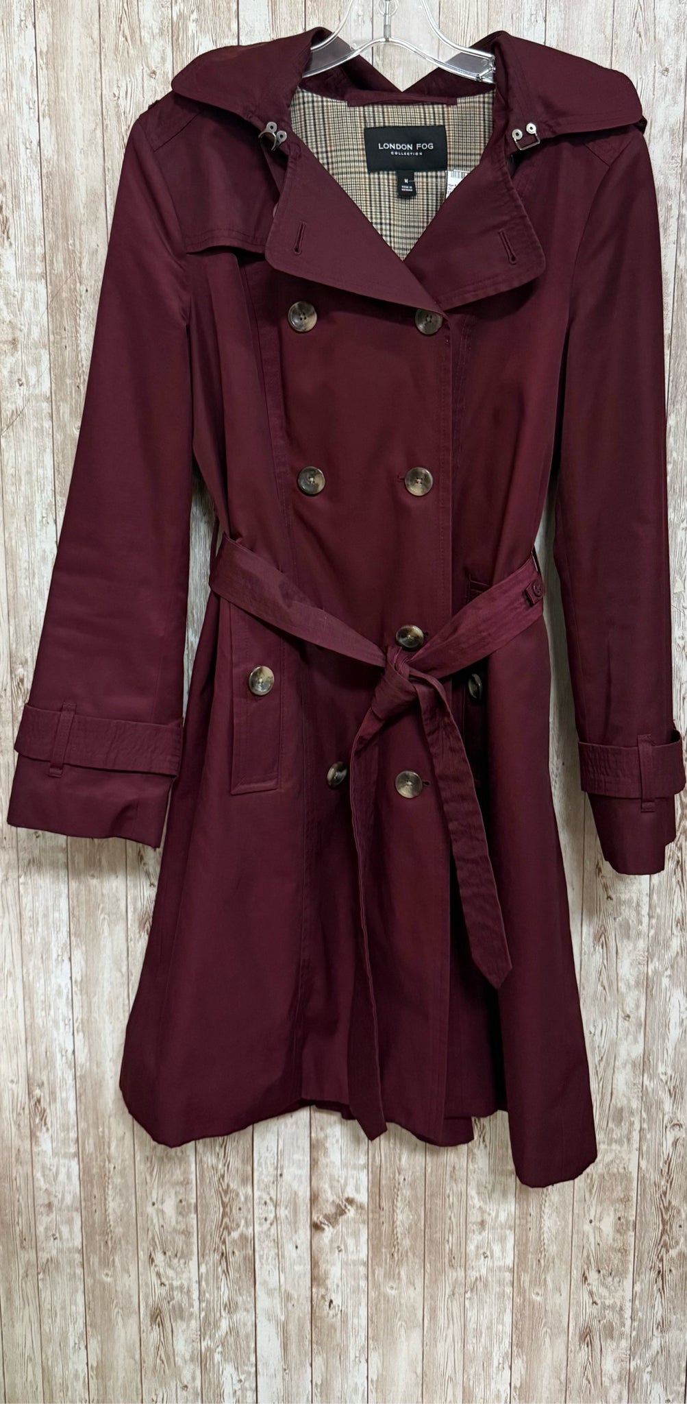 LONDON FOG Burgundy Coat