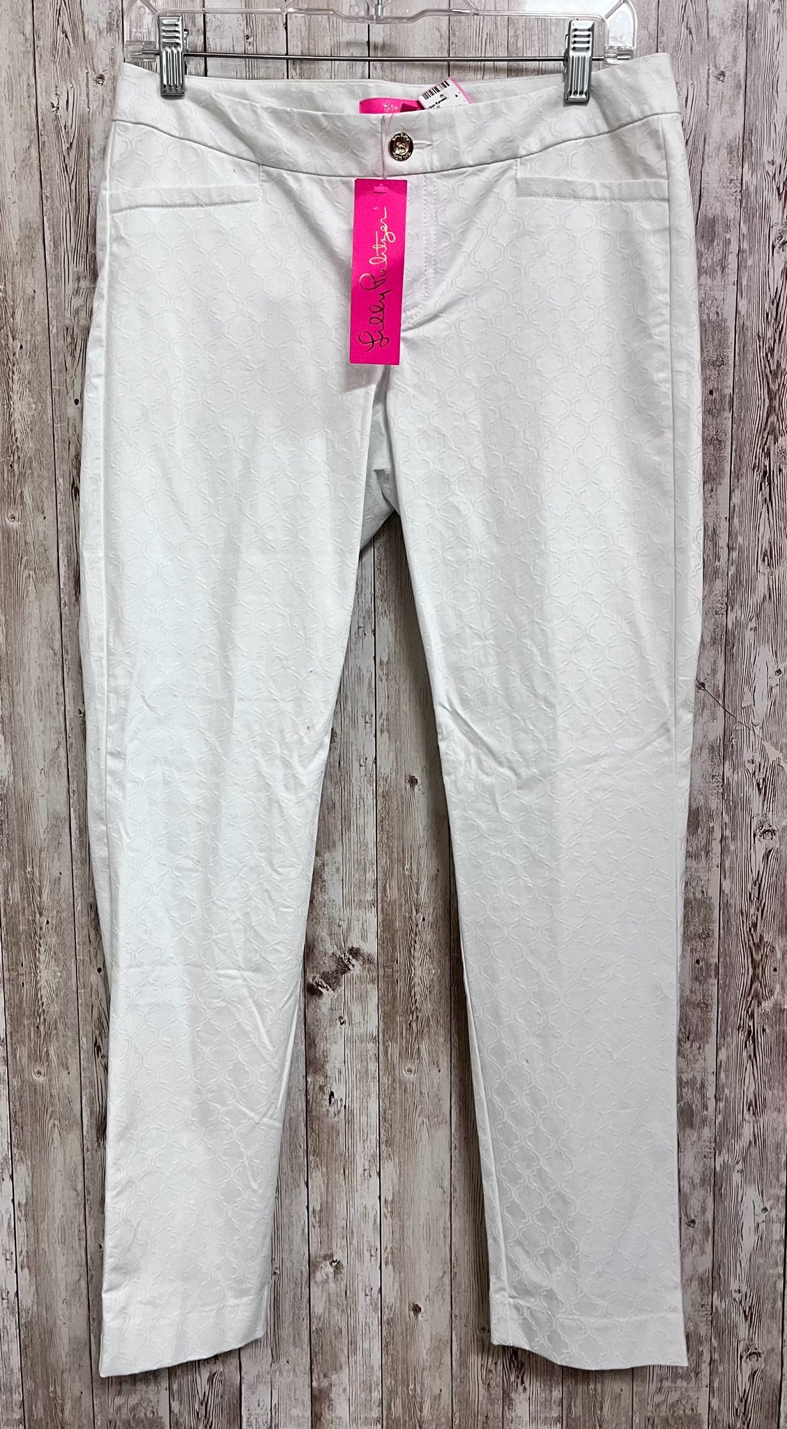 LILLY PULITZER Size 6 White Pants