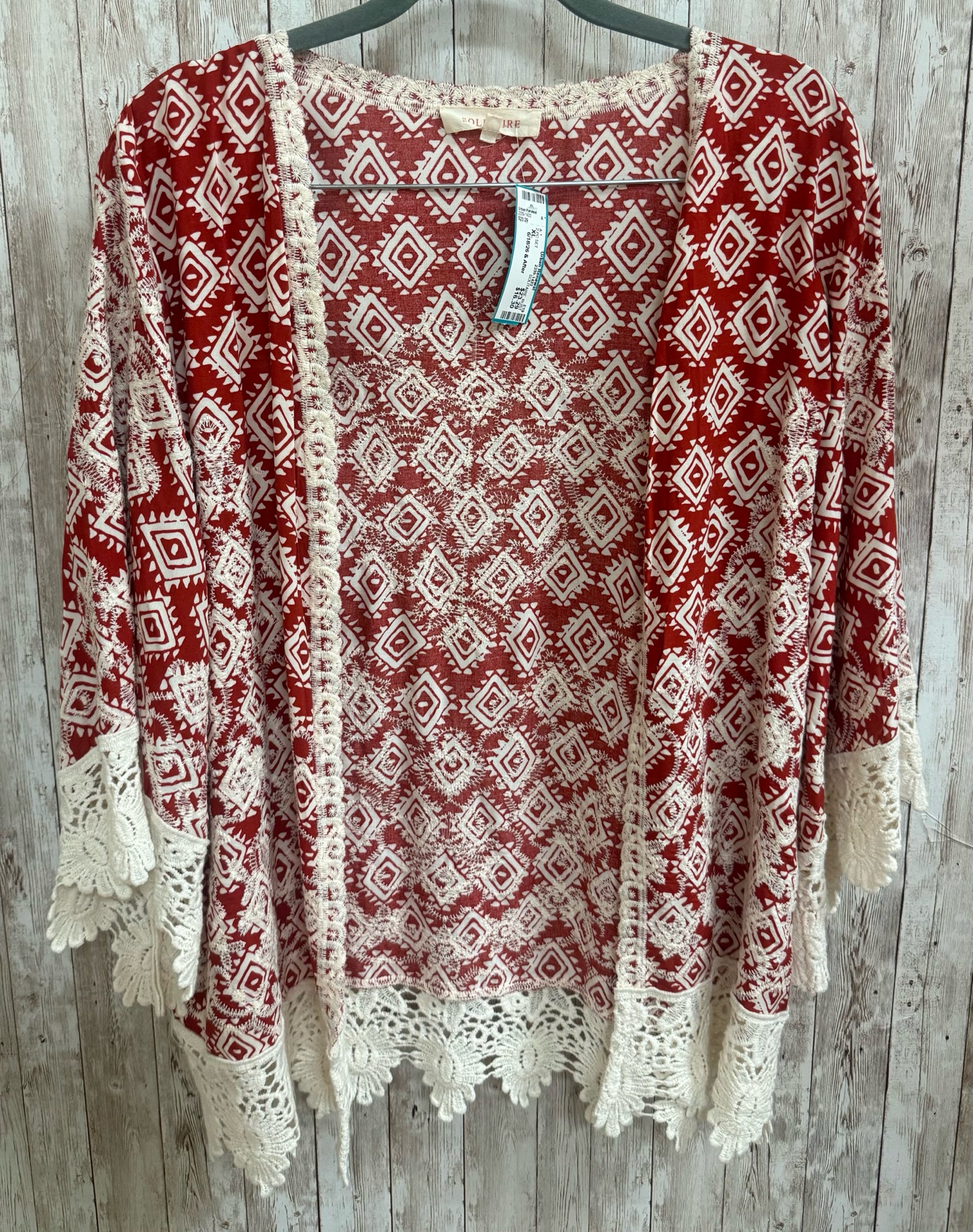 Size XL SOLITAIRE RUST AND CREAM 2 PC SET