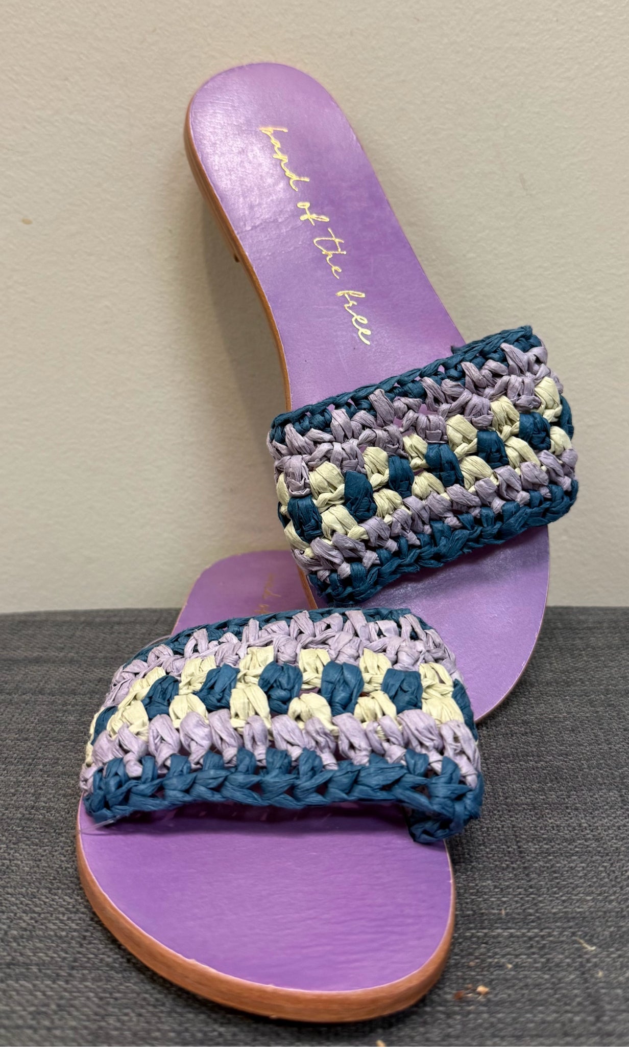 7 BAND OF THE FREE Purple Sandals