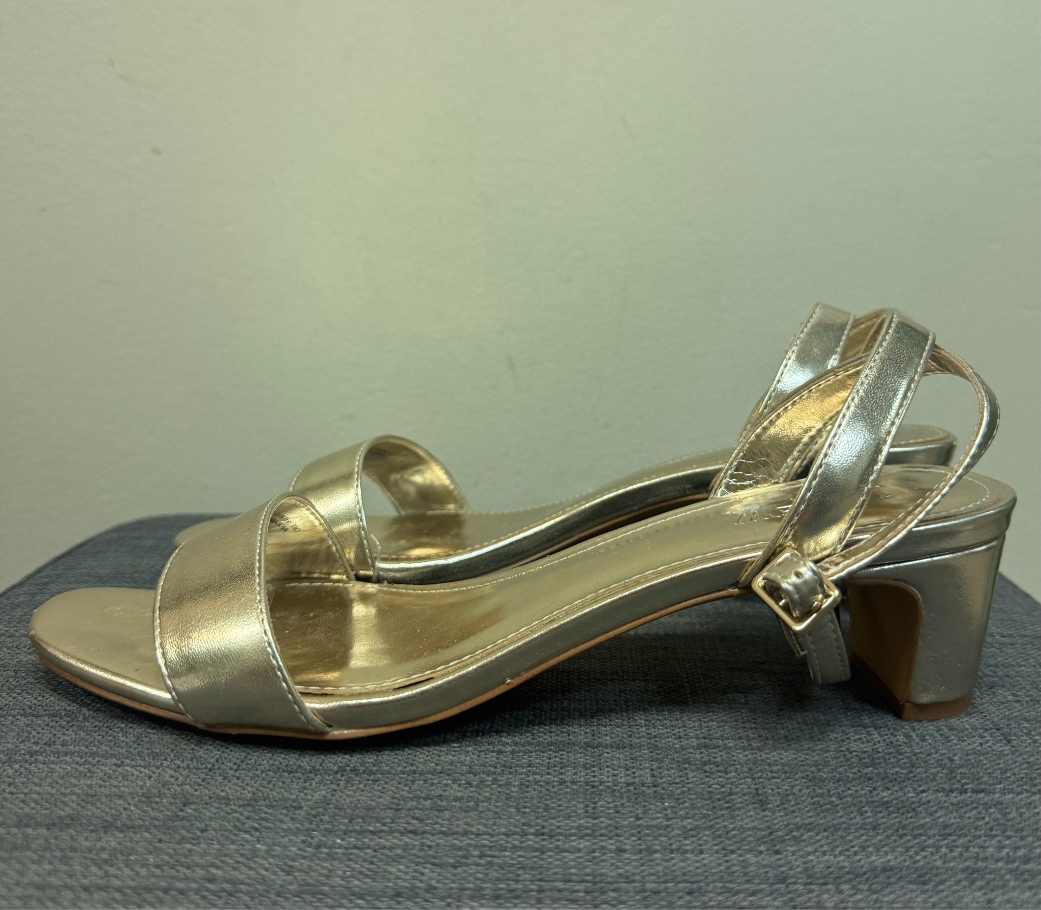 8 J.CREW Gold Sandals