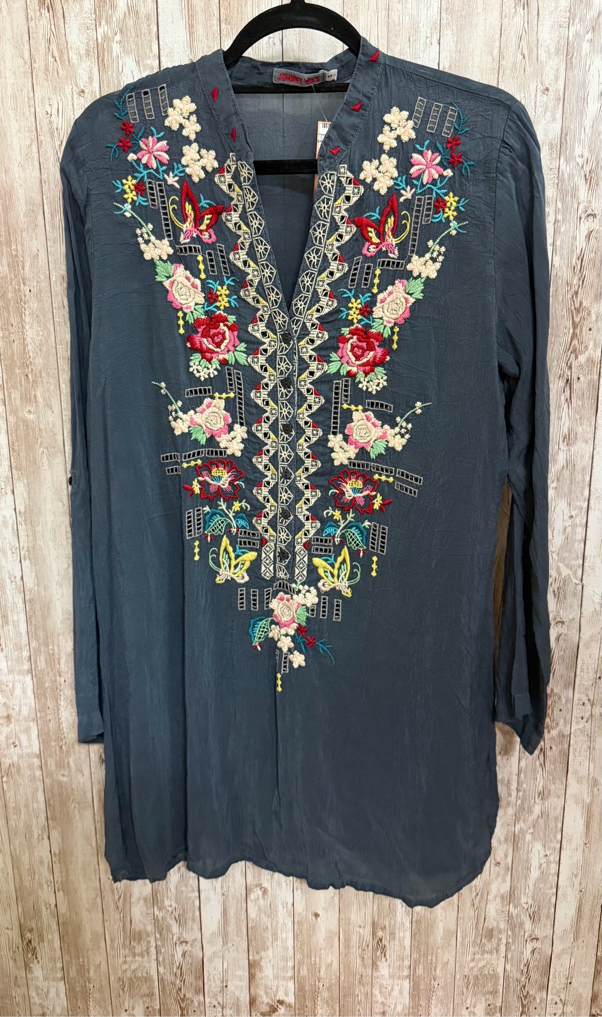 JOHNNY WAS GRAY MULTI Women Size S Tunic