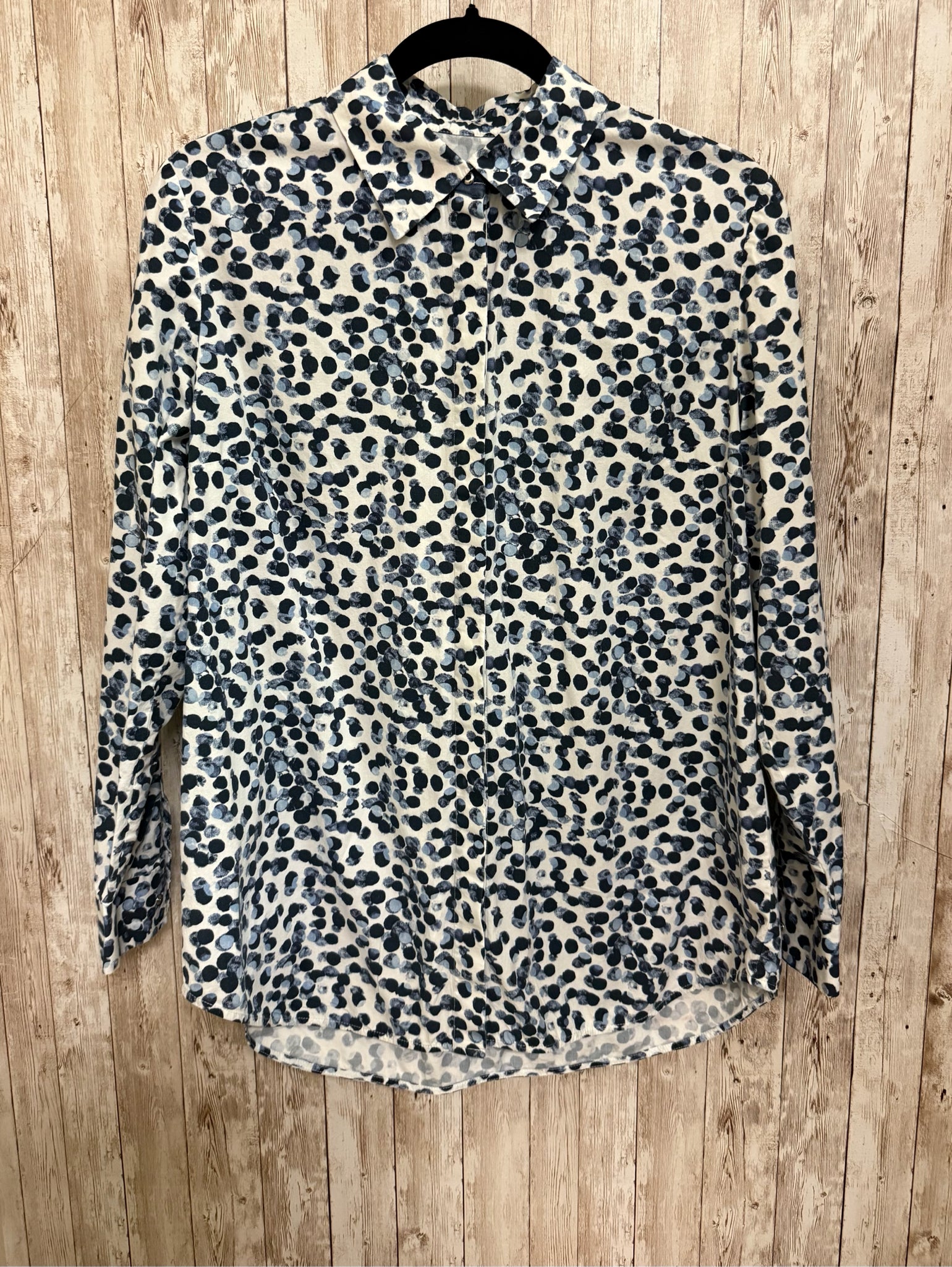 LAFAYETTE 148 Size S WHITE AND BLUE Top