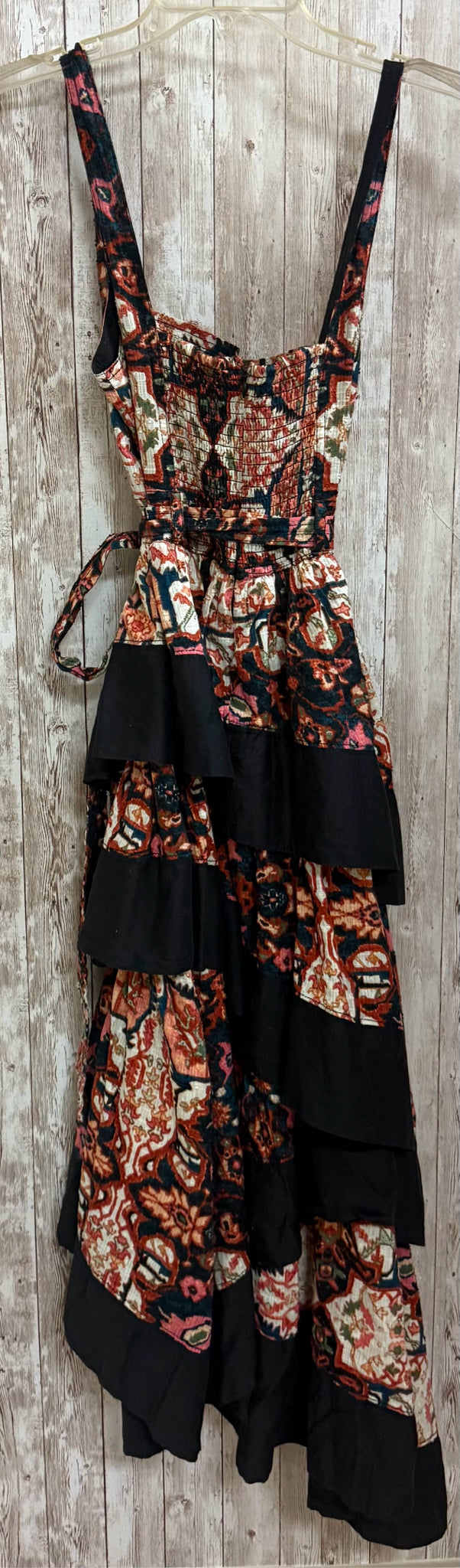 Size S ANTHROPOLOGIE BLACK AND RUST FLORAL Dress