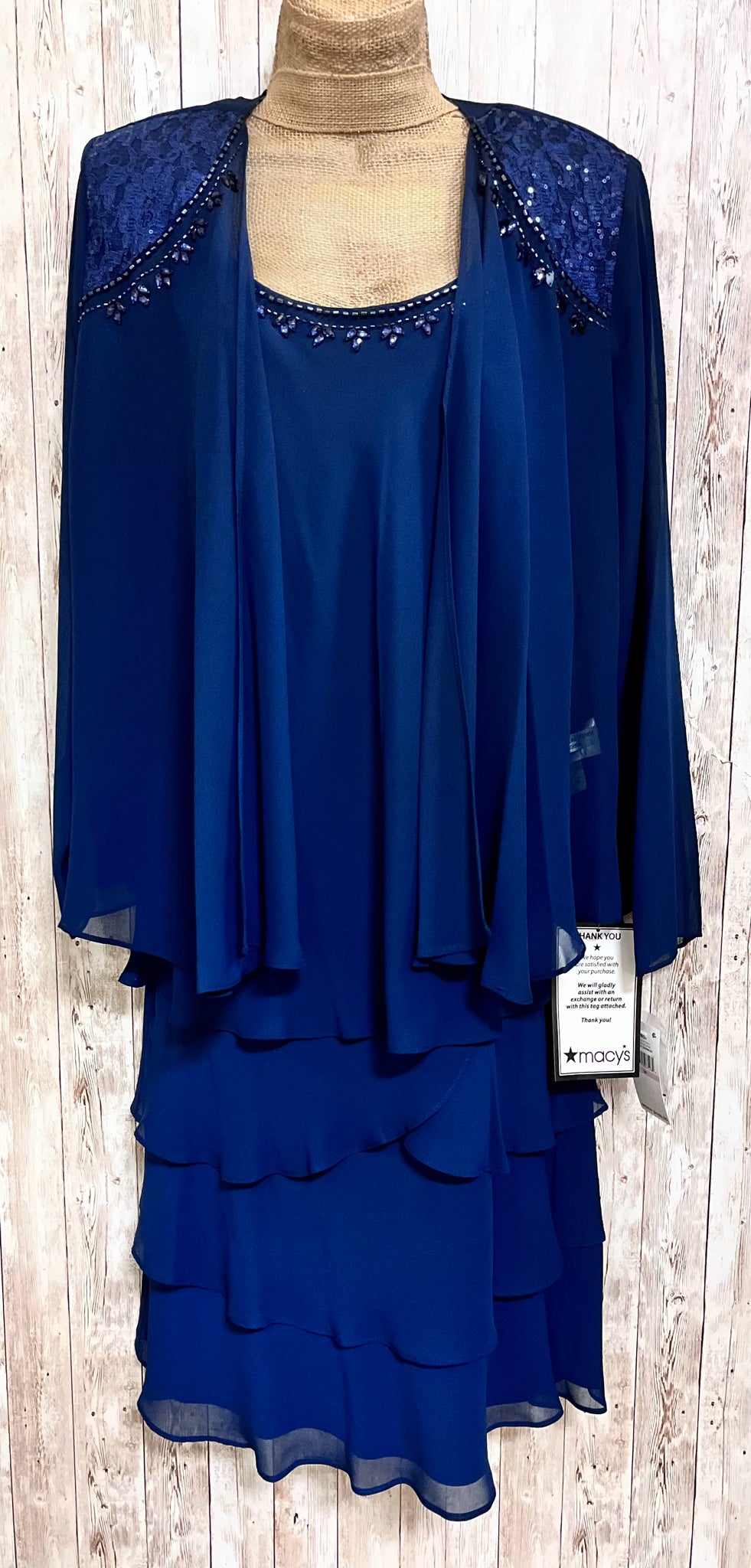 Size 10 SLNY Navy 2 PC Dress