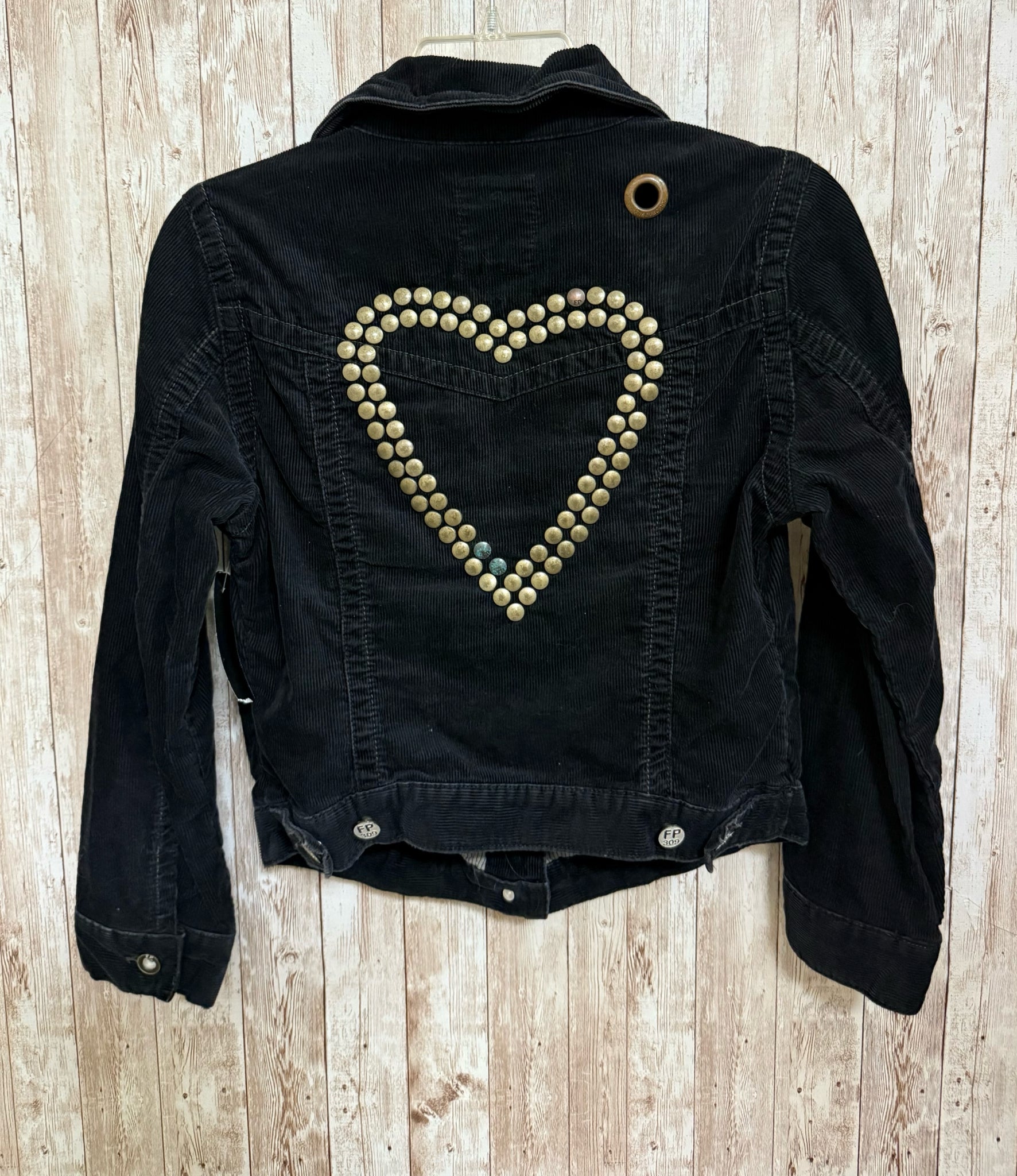 FREE PEOPLE Size XS Black Denim Jacket