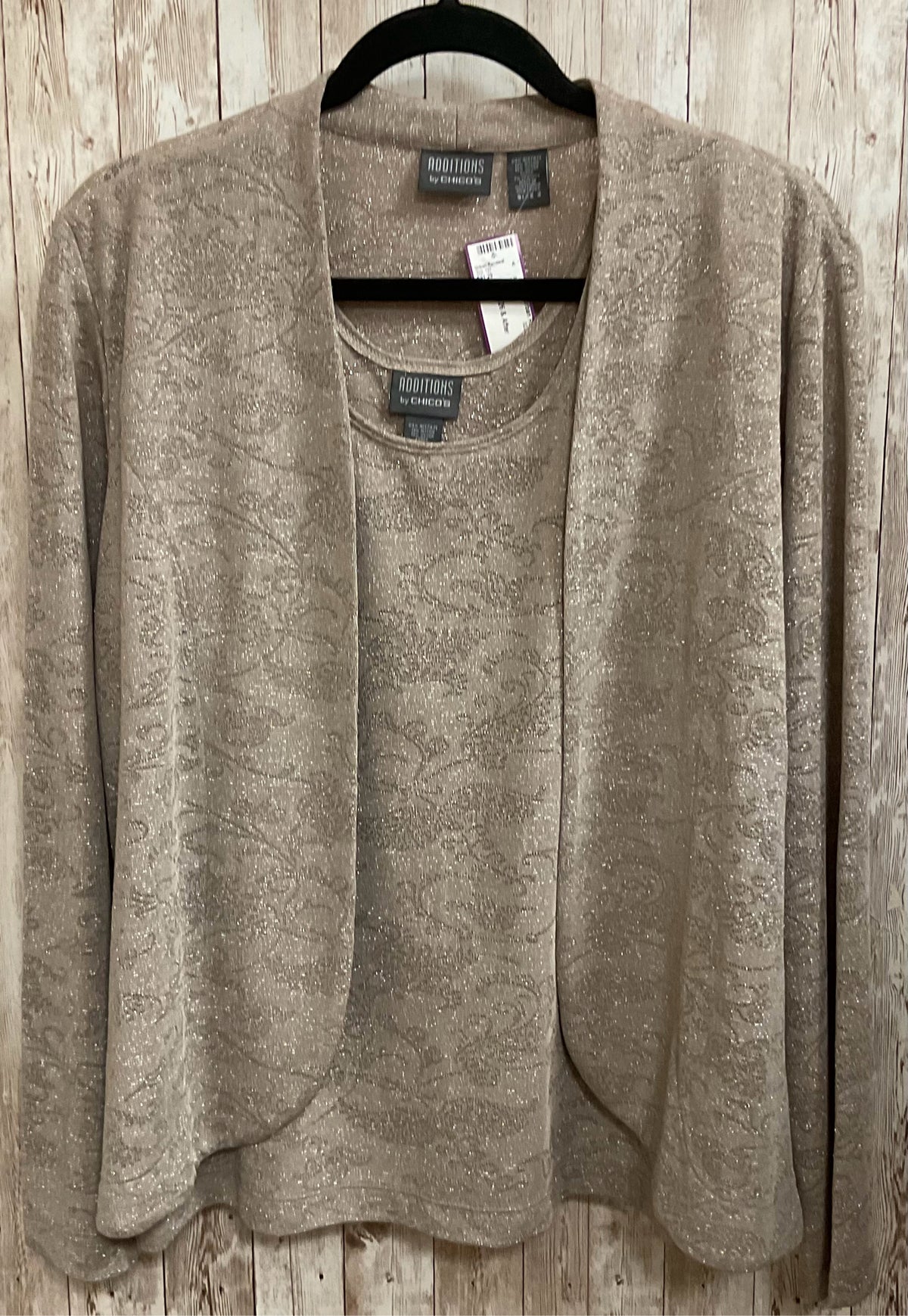 Size L CHICO'S Gold 2 PC Top