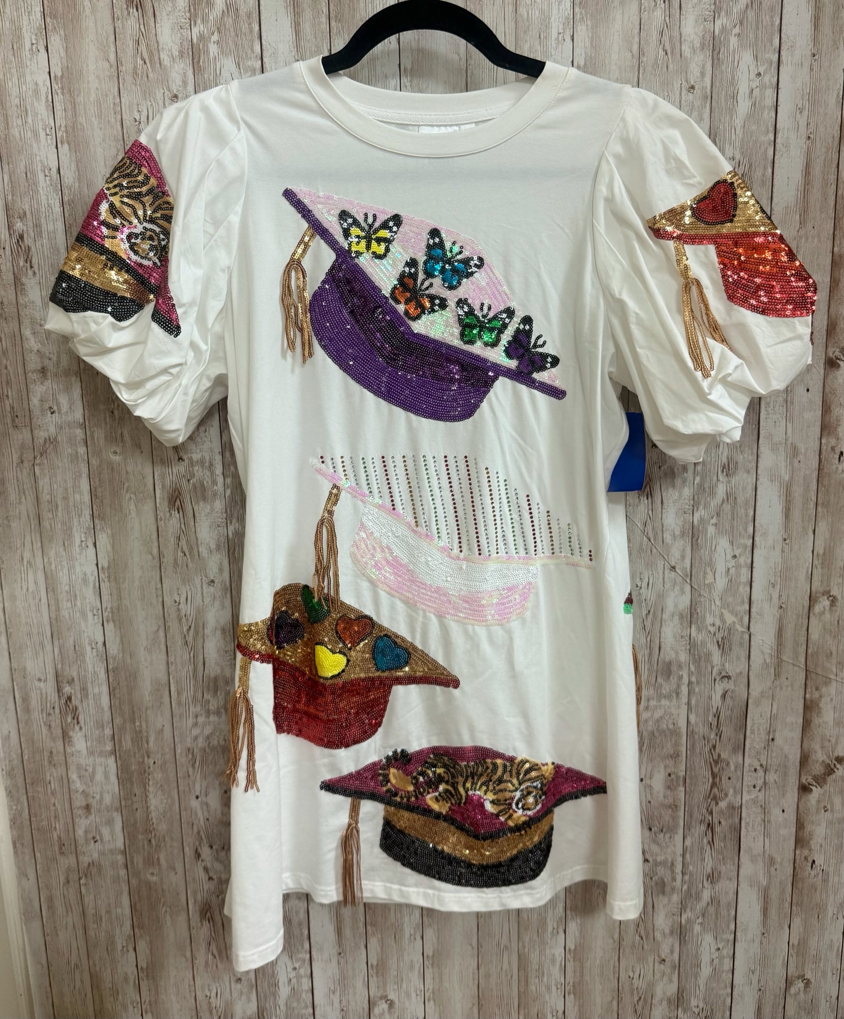 Size XS QUEEN OF SPARKLES WHITE MULTI Dress