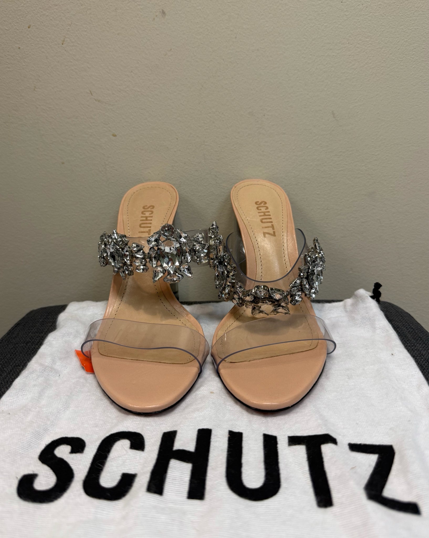 SCHUTZ 7.5 CRYSTAL SHOES