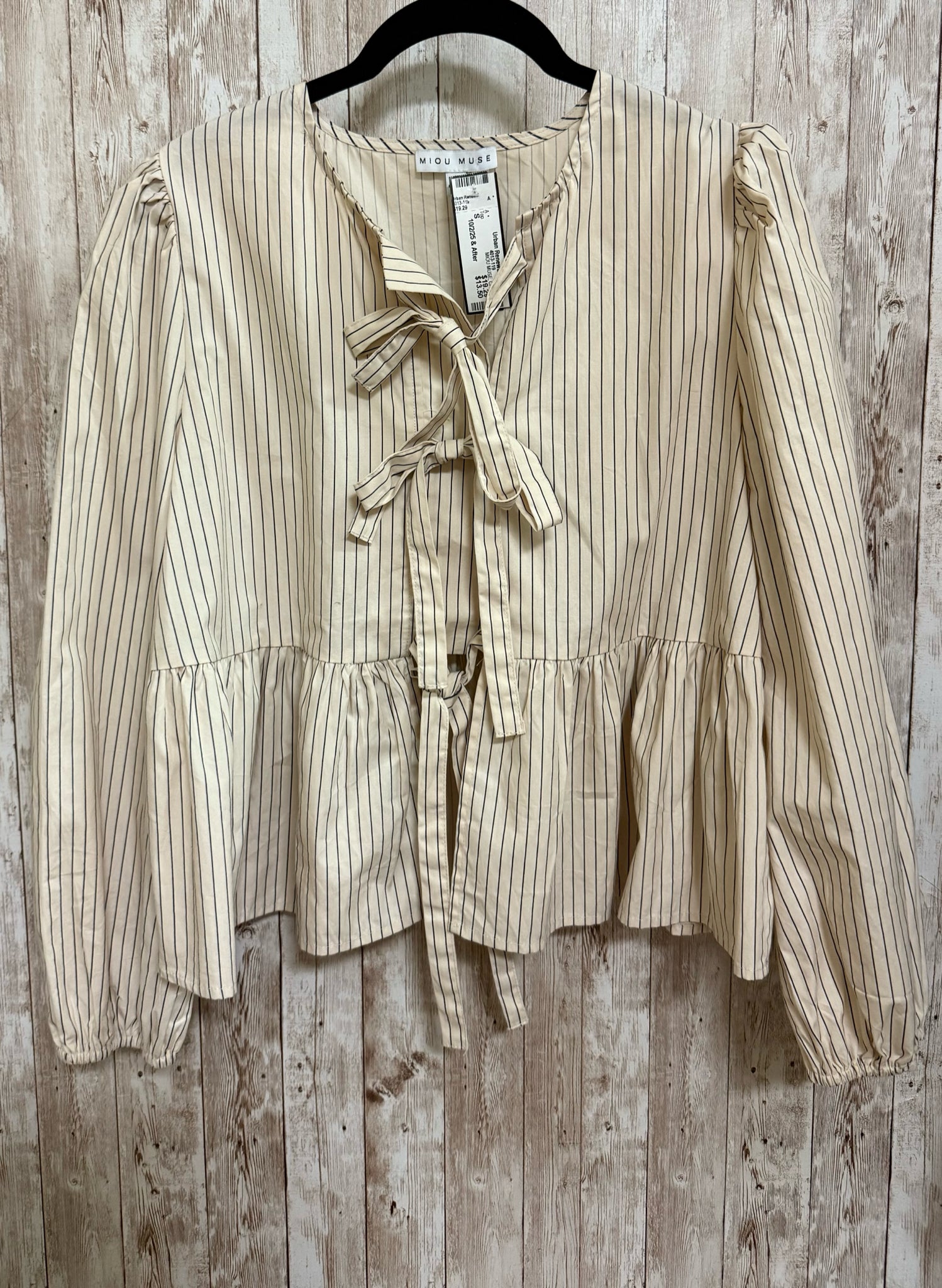 MIOU MUSE Size S CREAM STRIPE Top