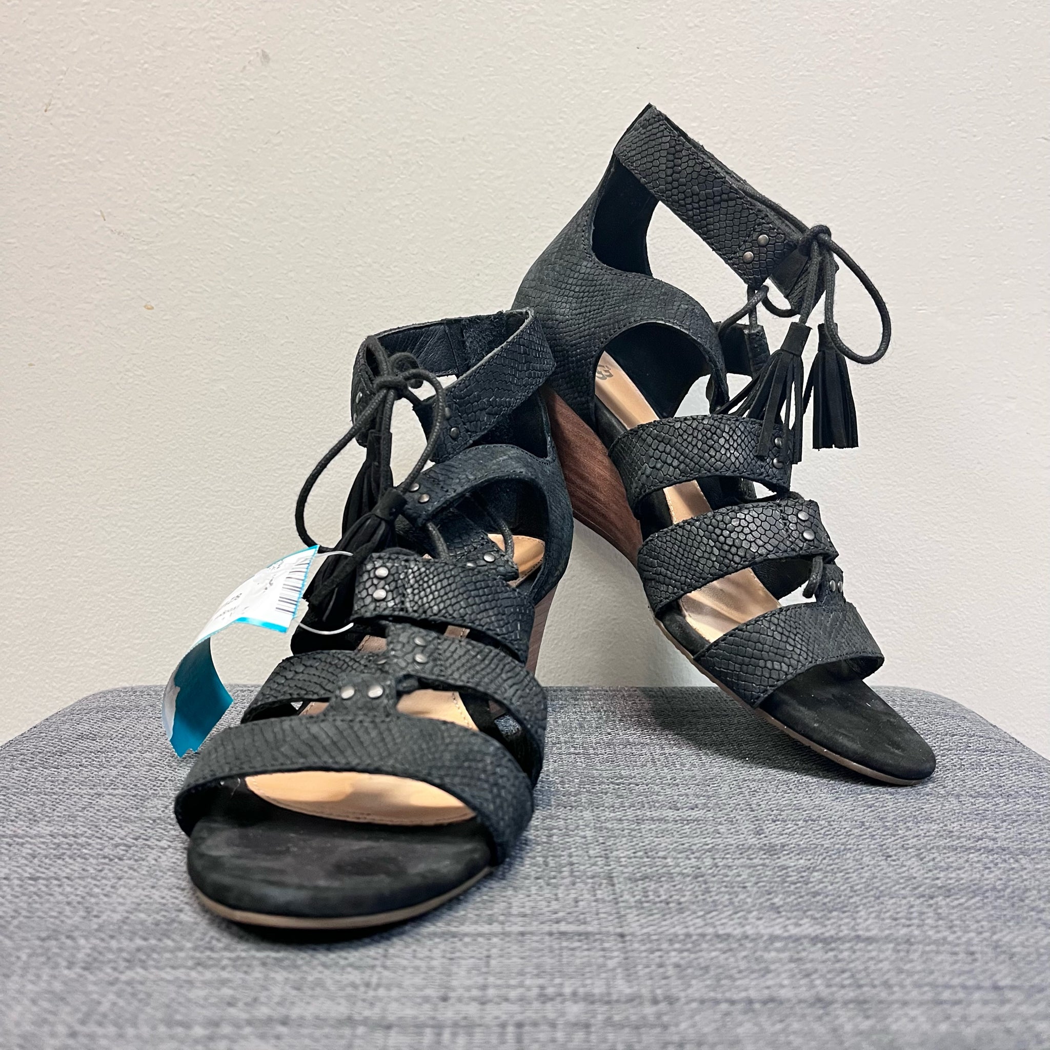 6 UGG Black Wedges
