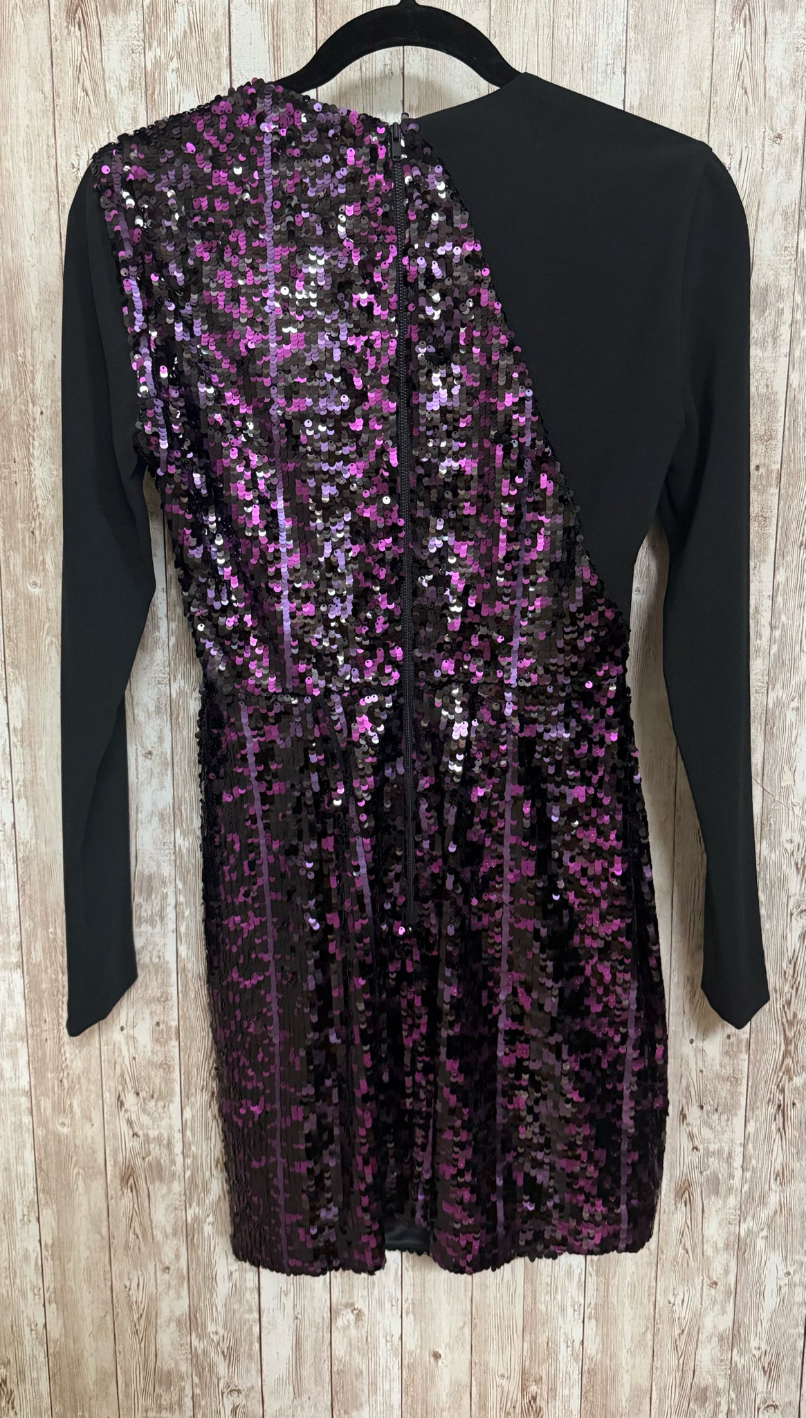 PARKER Size 0 BLACK AND PURPLE Dress