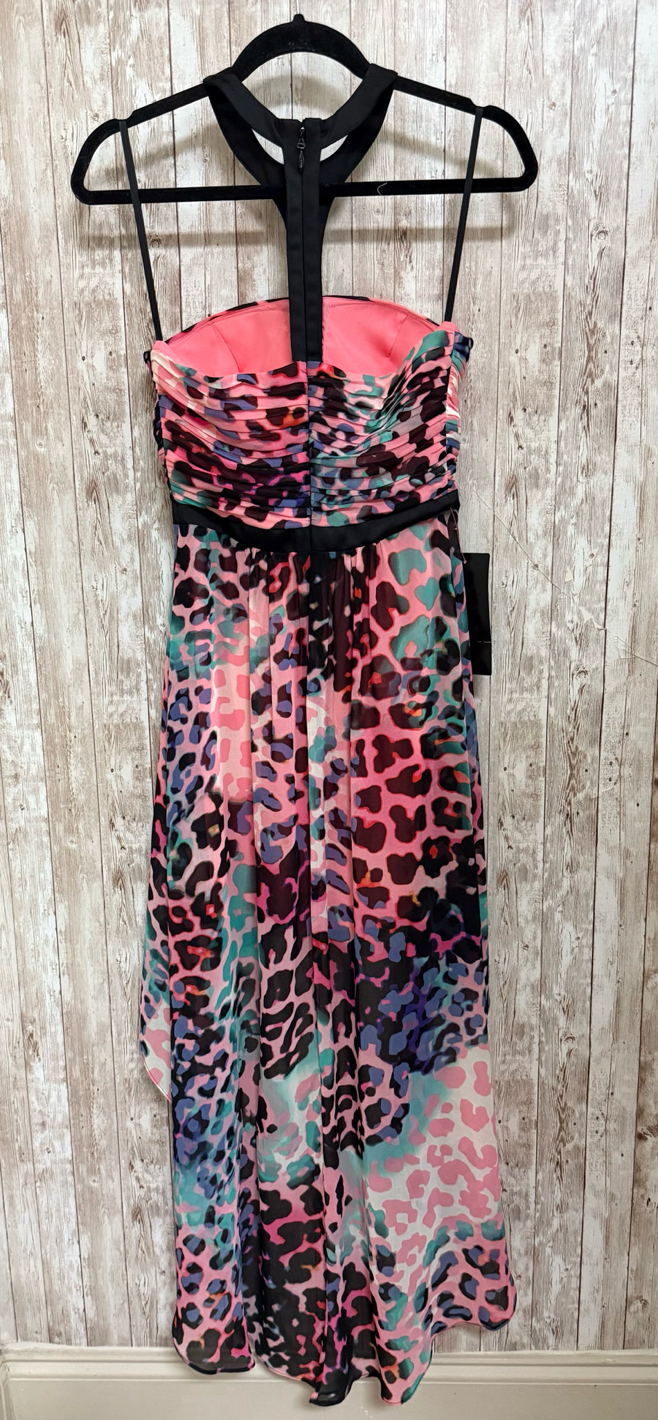 BEBE Size 6 PINK & ANIMAL Dress