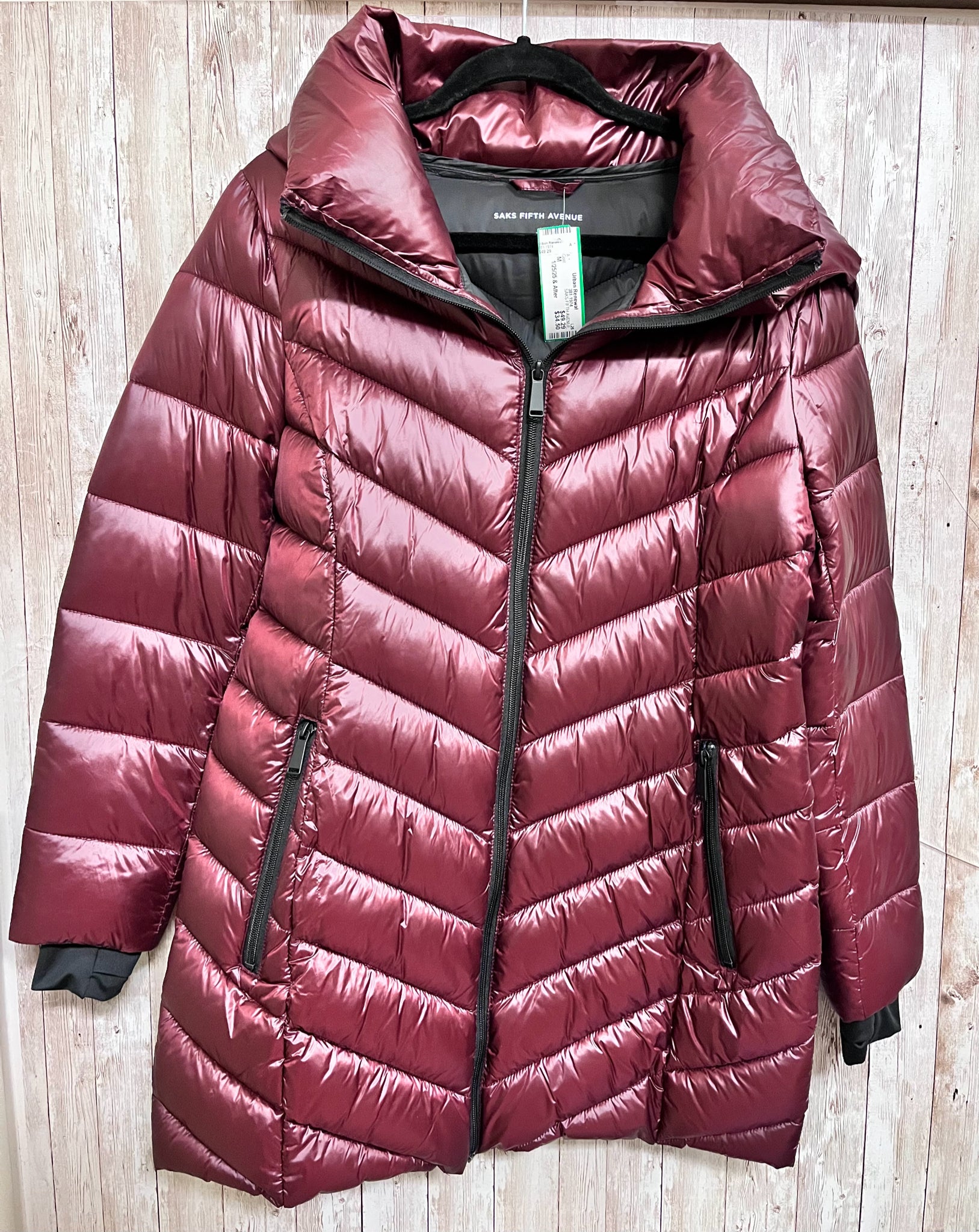 SAKS FIFTH AVENUE Burgundy Coat