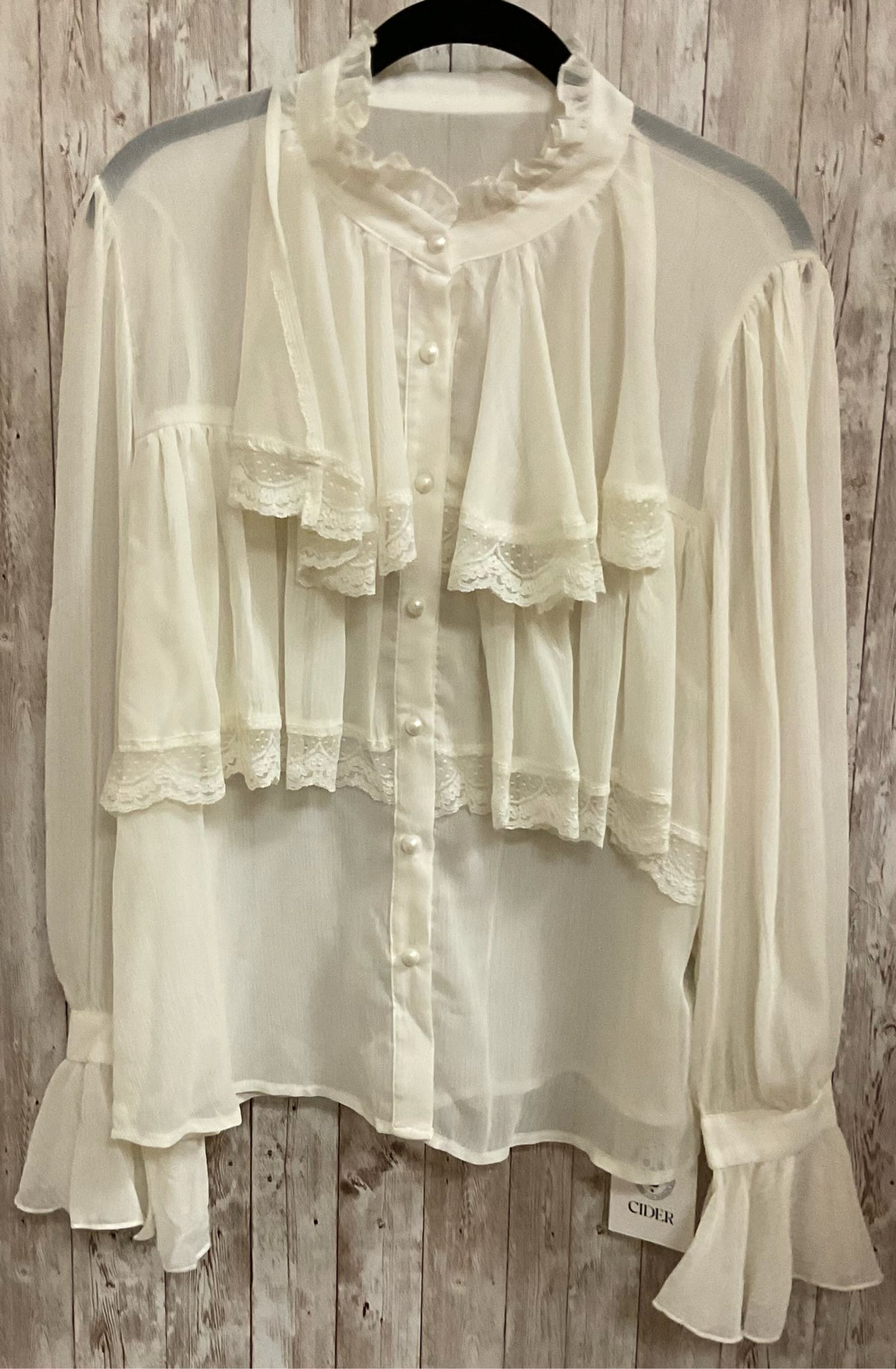 Size M CIDER Beige Top