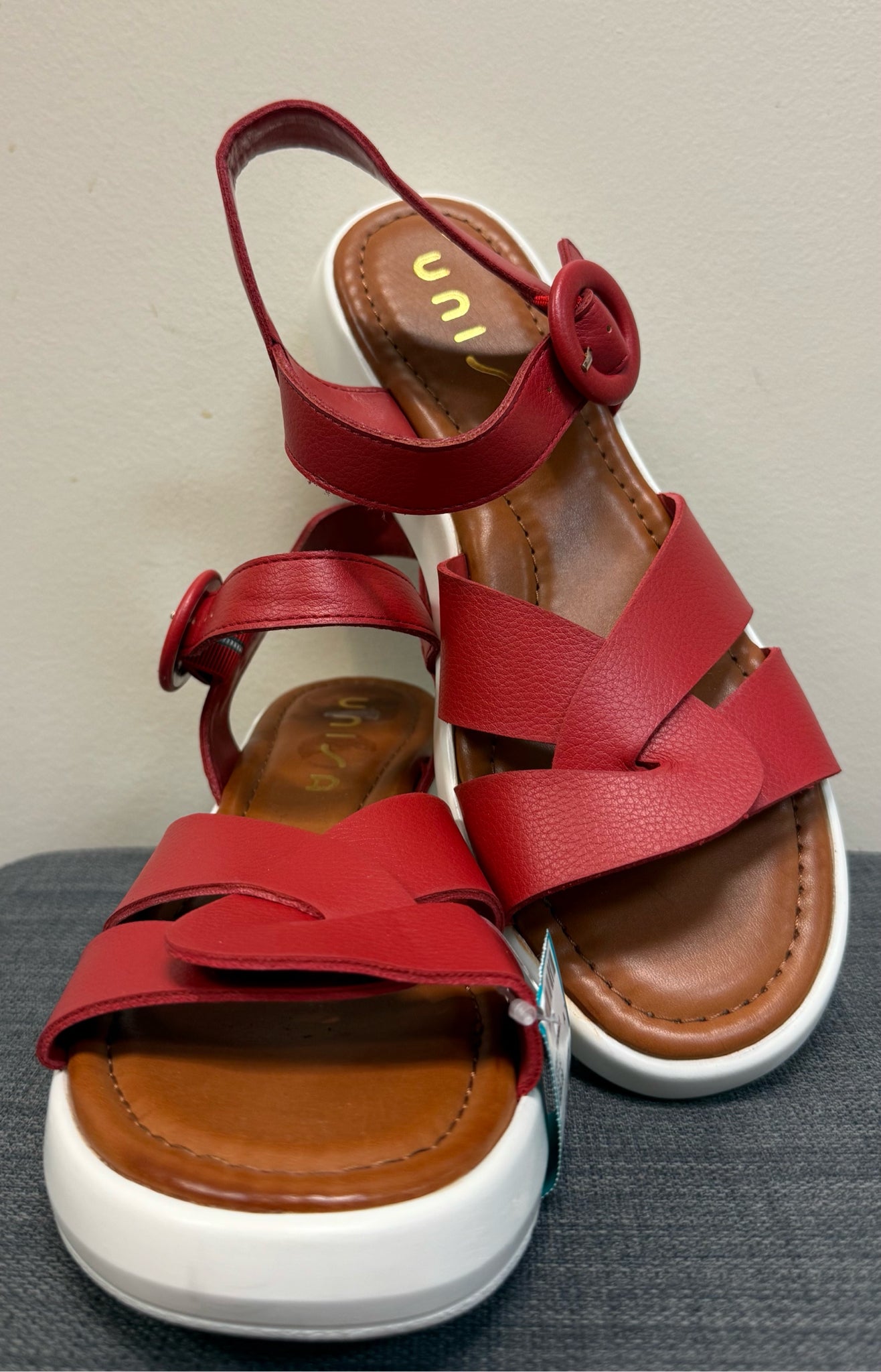 9.5 UNISA Red Sandals