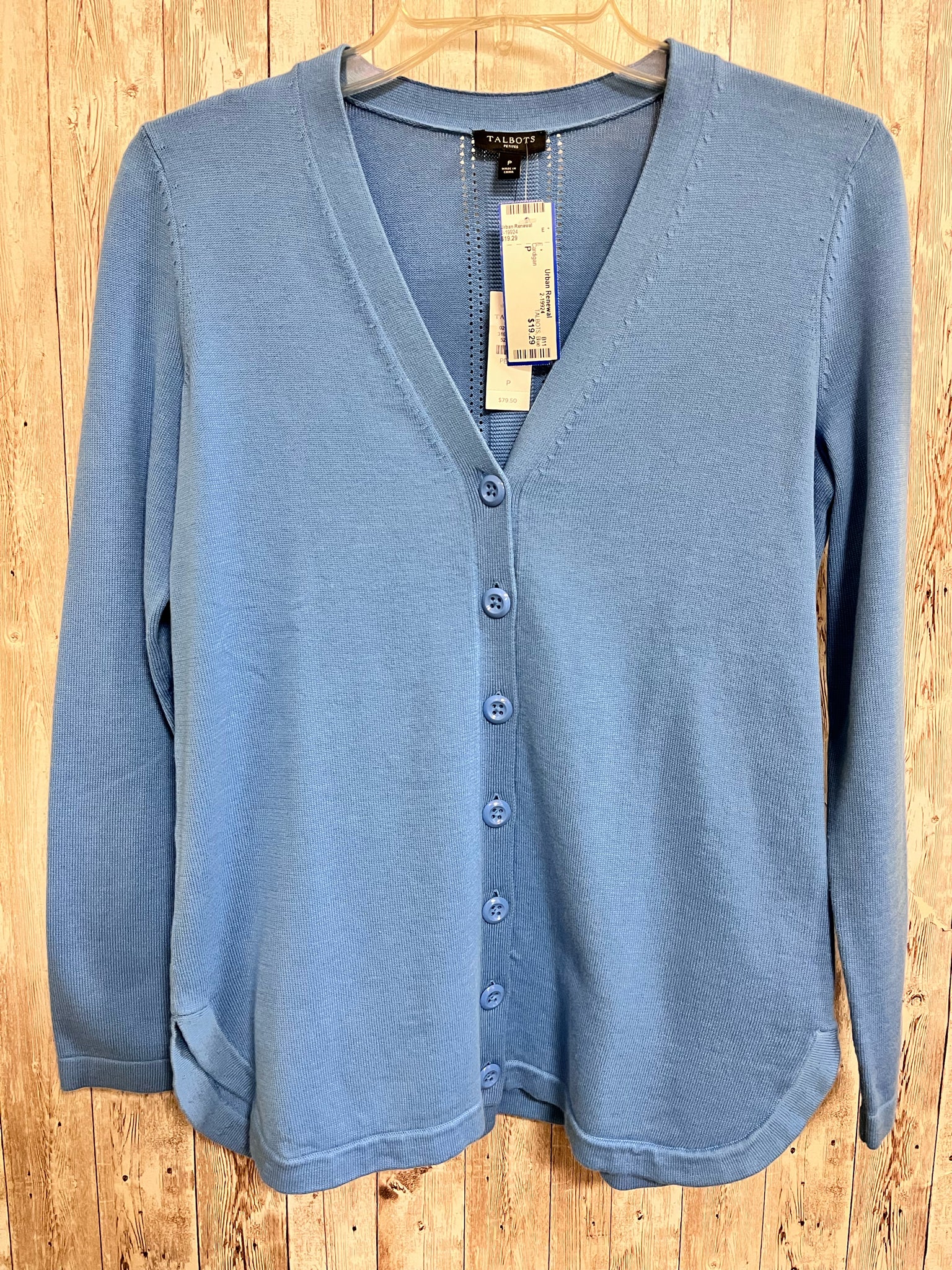 Size P TALBOTS Blue Cardigan