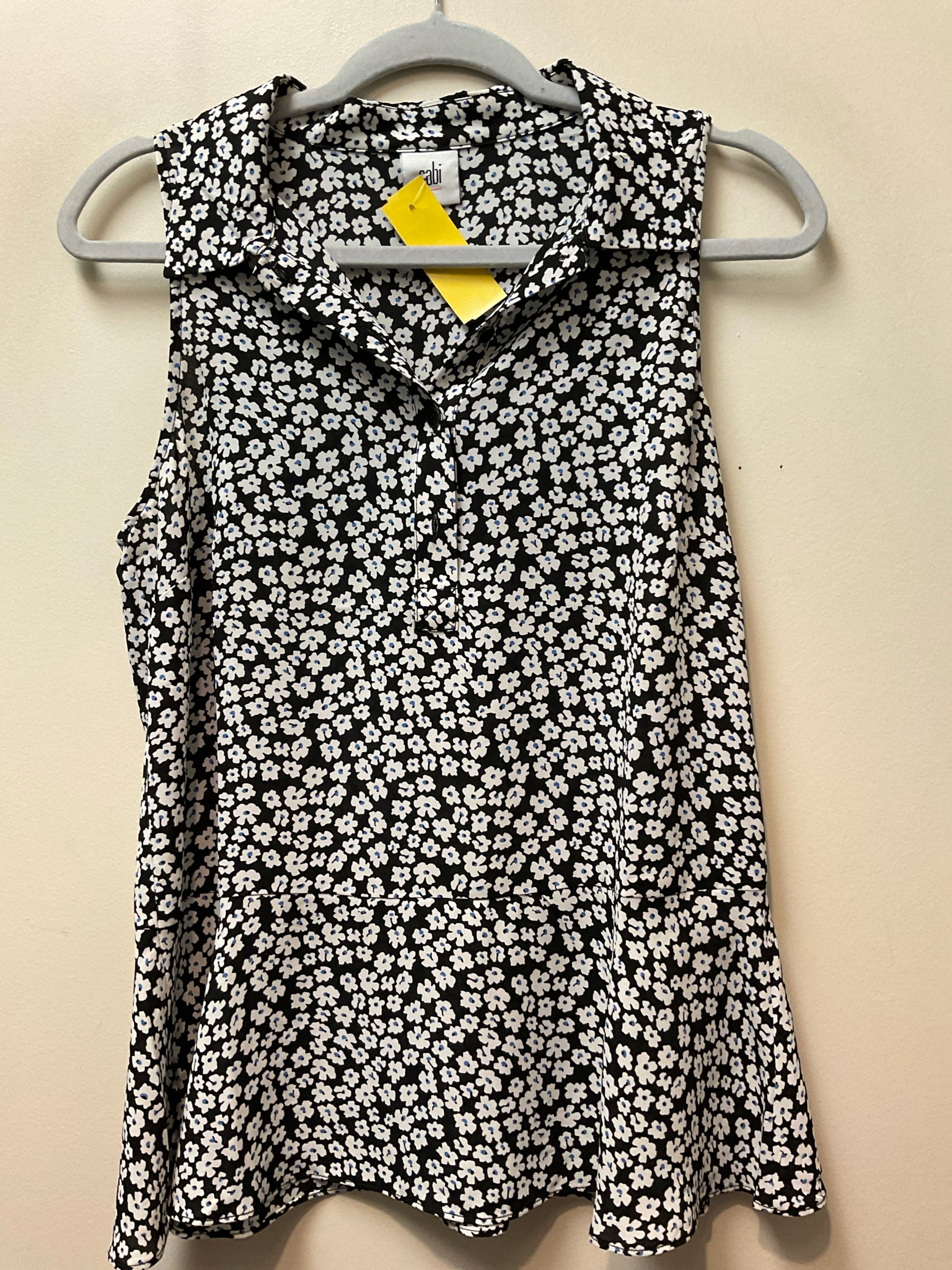 Size S CABI Black Print Top
