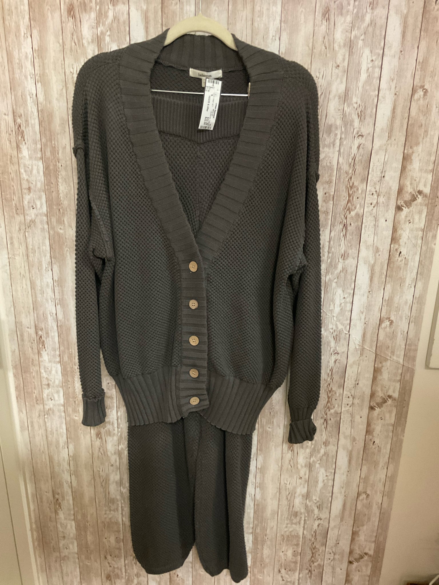 Size S LALAVON Charcoal Cardigan