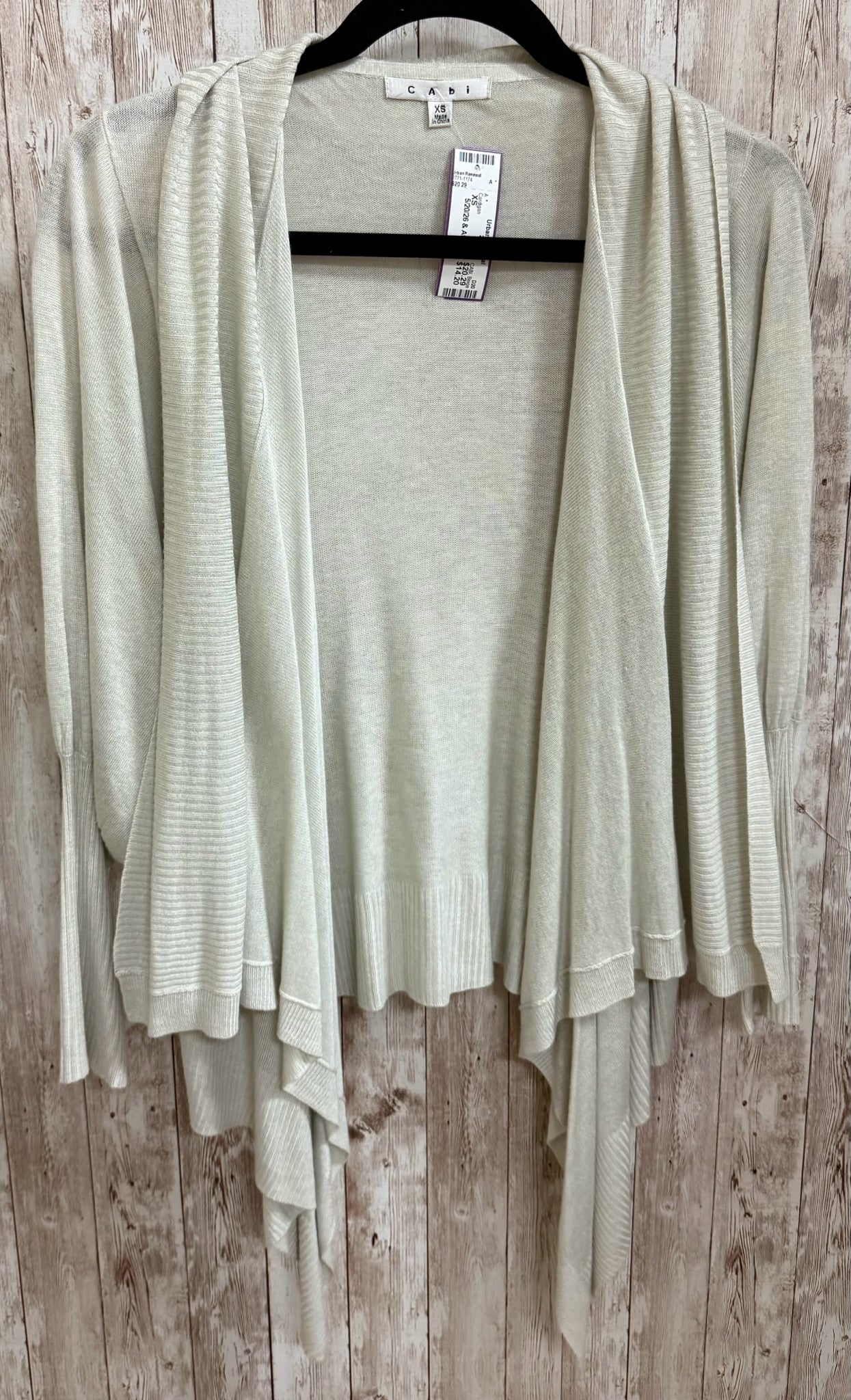 Size XS CABI Beige Cardigan