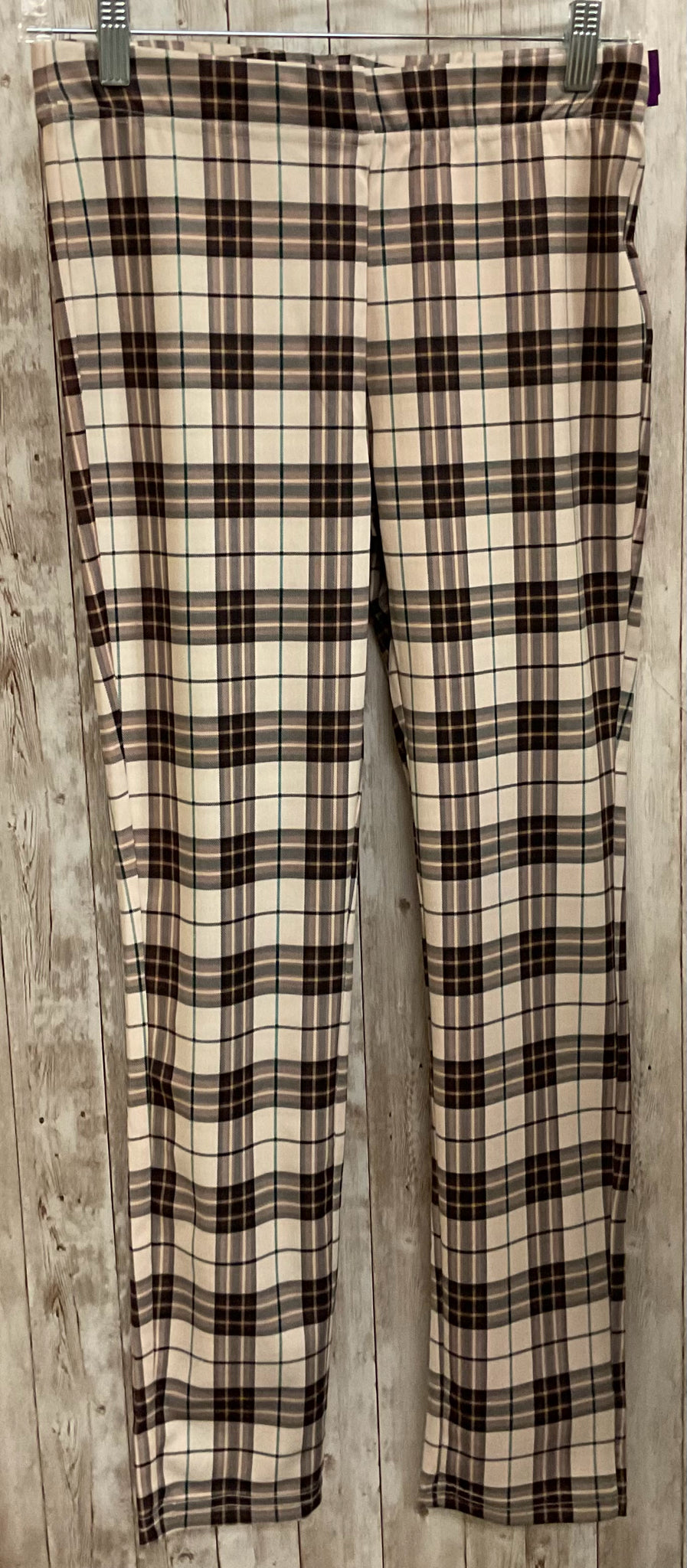 Size S LISTICLE TAN PLAID Pants