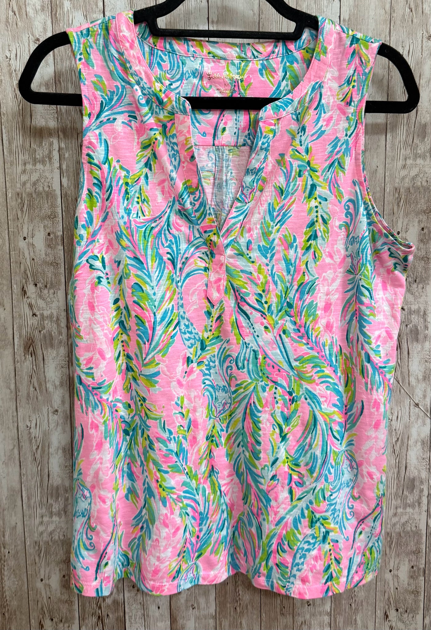 Size M LILLY PULITZER Pink Print Top