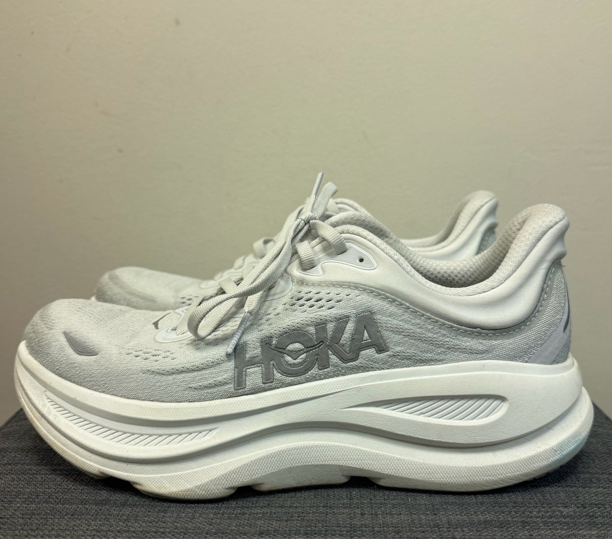 8.5 HOKA Light Grey Sneakers