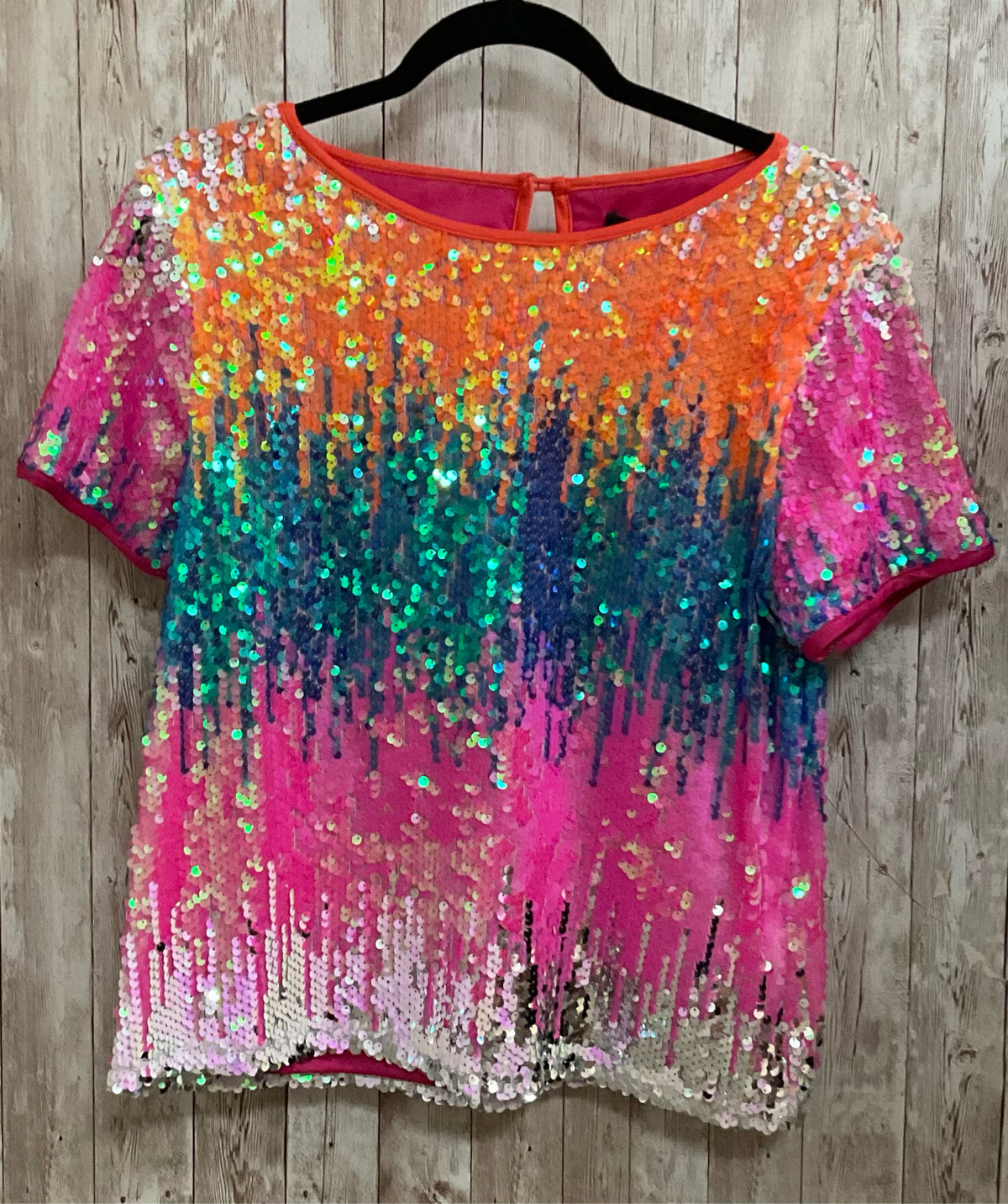 Size XS EVA FRANCO ORANGE AND PINK Top
