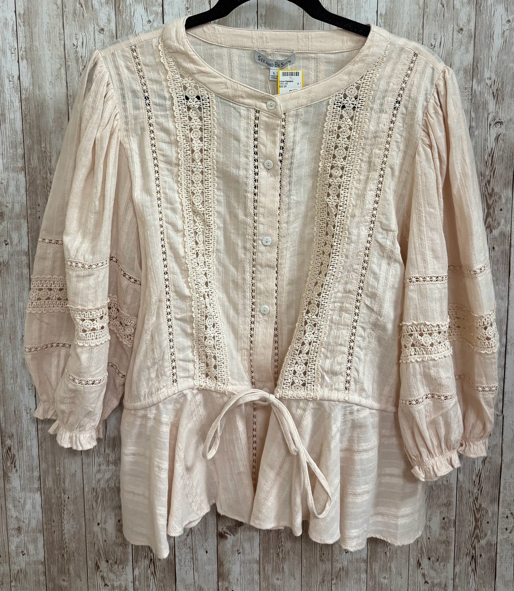 Size L SEE AND BE SEEN Natural Top