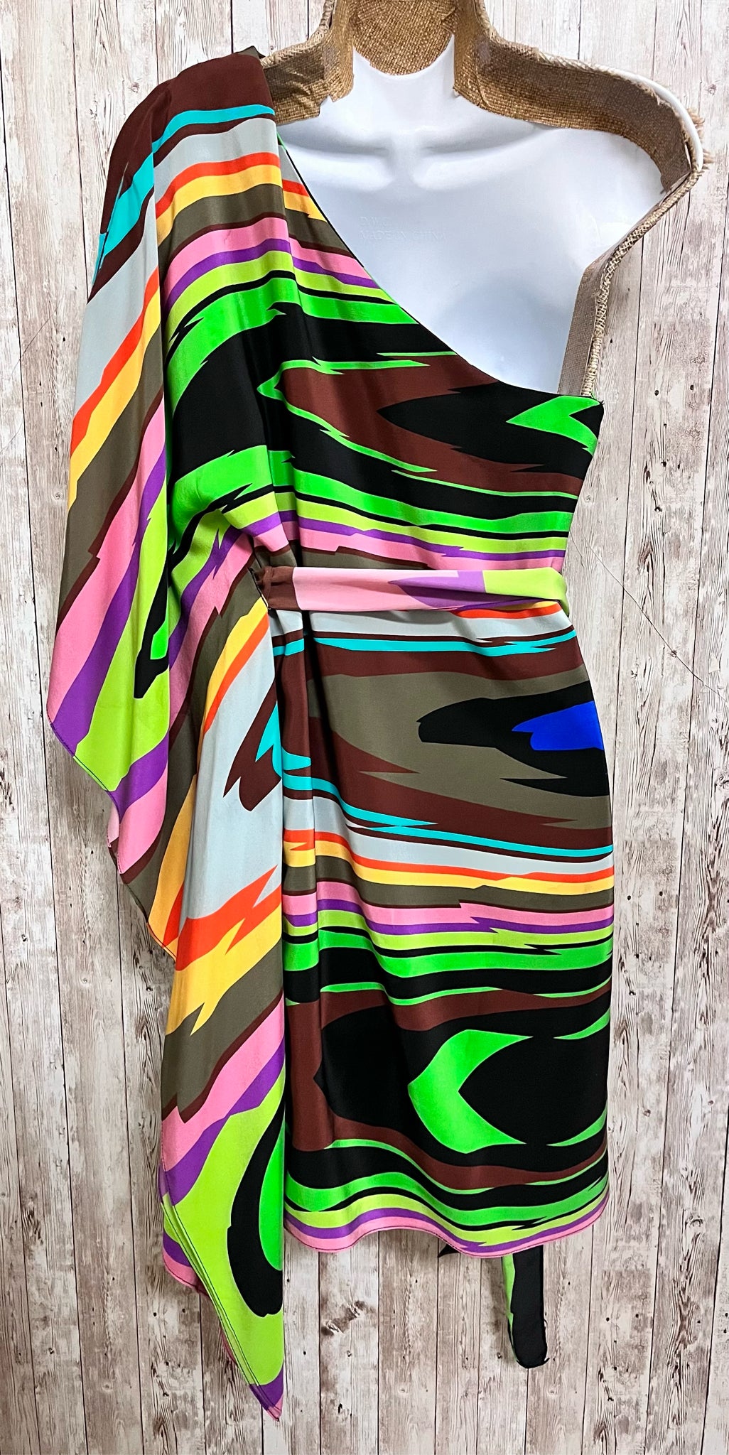 MILLY GREEN MULTI Women Size 8 Tunic