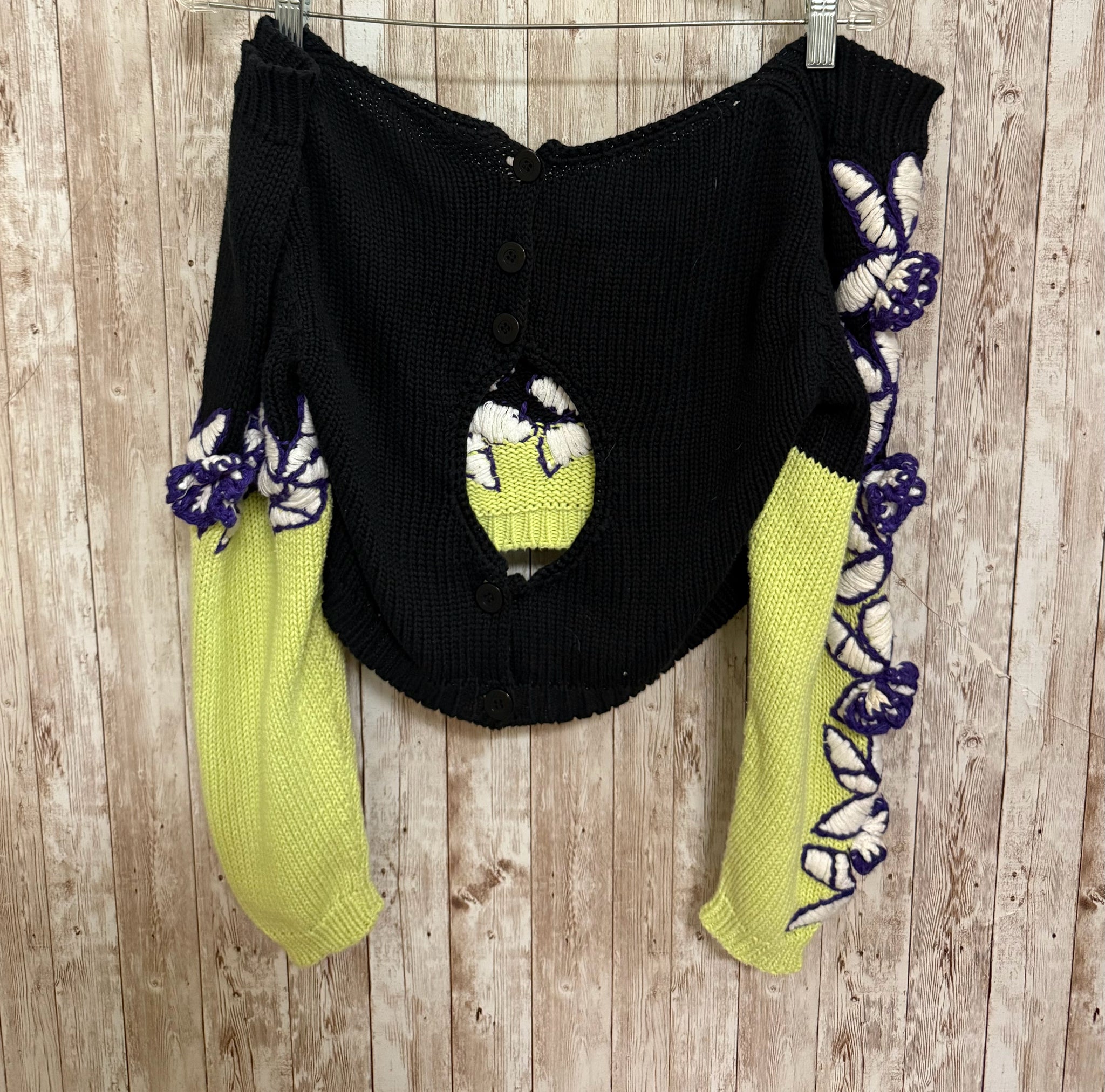 Size L MANDINGA BLACK AND LIME Top