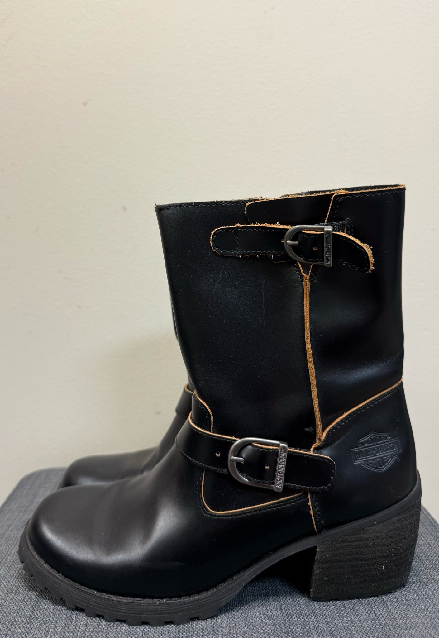 7 HARLEY DAVIDSON Black Boots