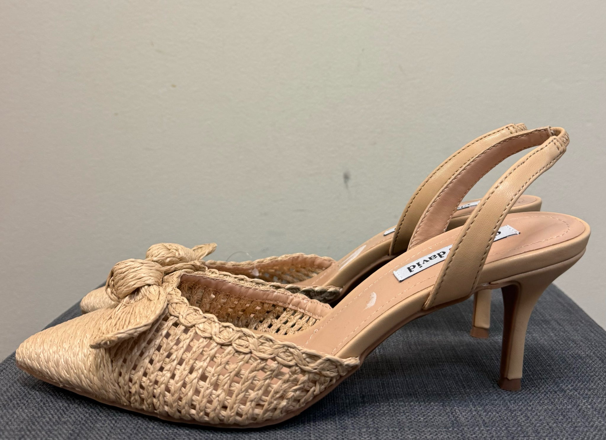 9 CHARLES DAVID RAFFIA SHOES