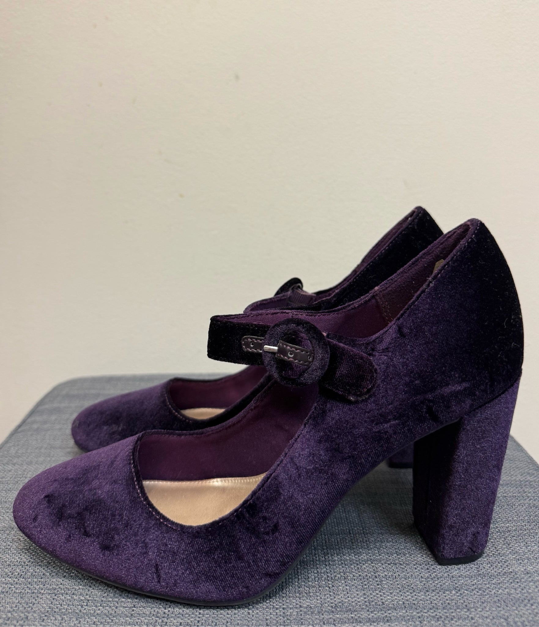 8 CHRISTIAN SIRIANO PURPLE VELVET Pumps