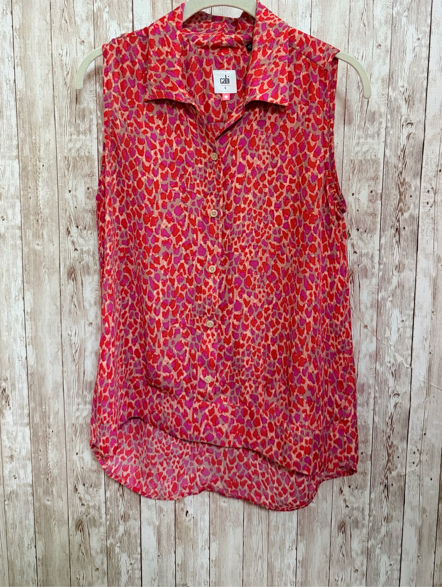 CABI Size S RED ANIMAL Top