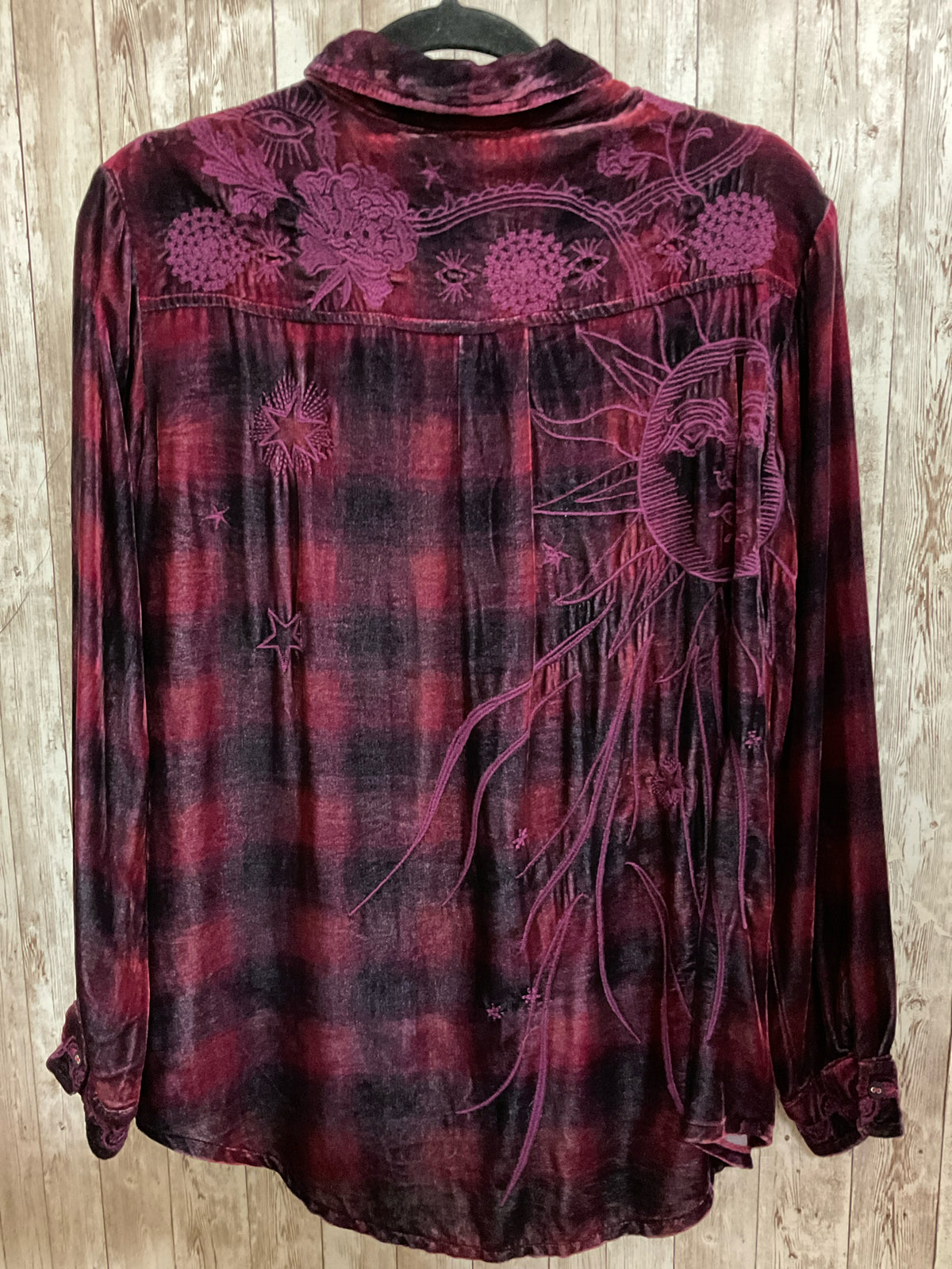 Size S JOHNNY WAS Burgundy Top