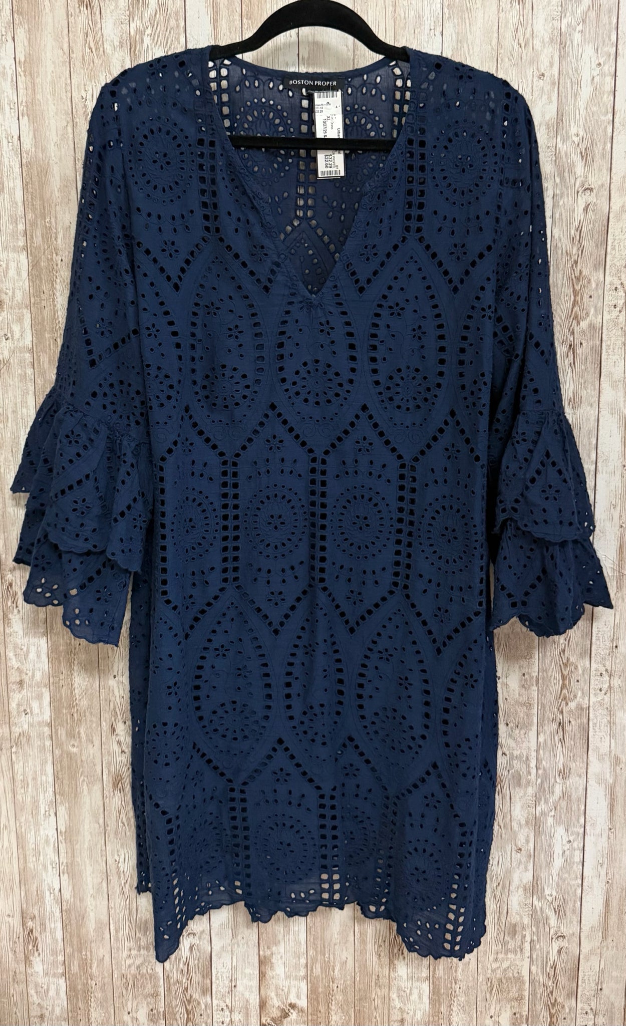 Size XL BOSTON PROPER Navy 2 PC Dress