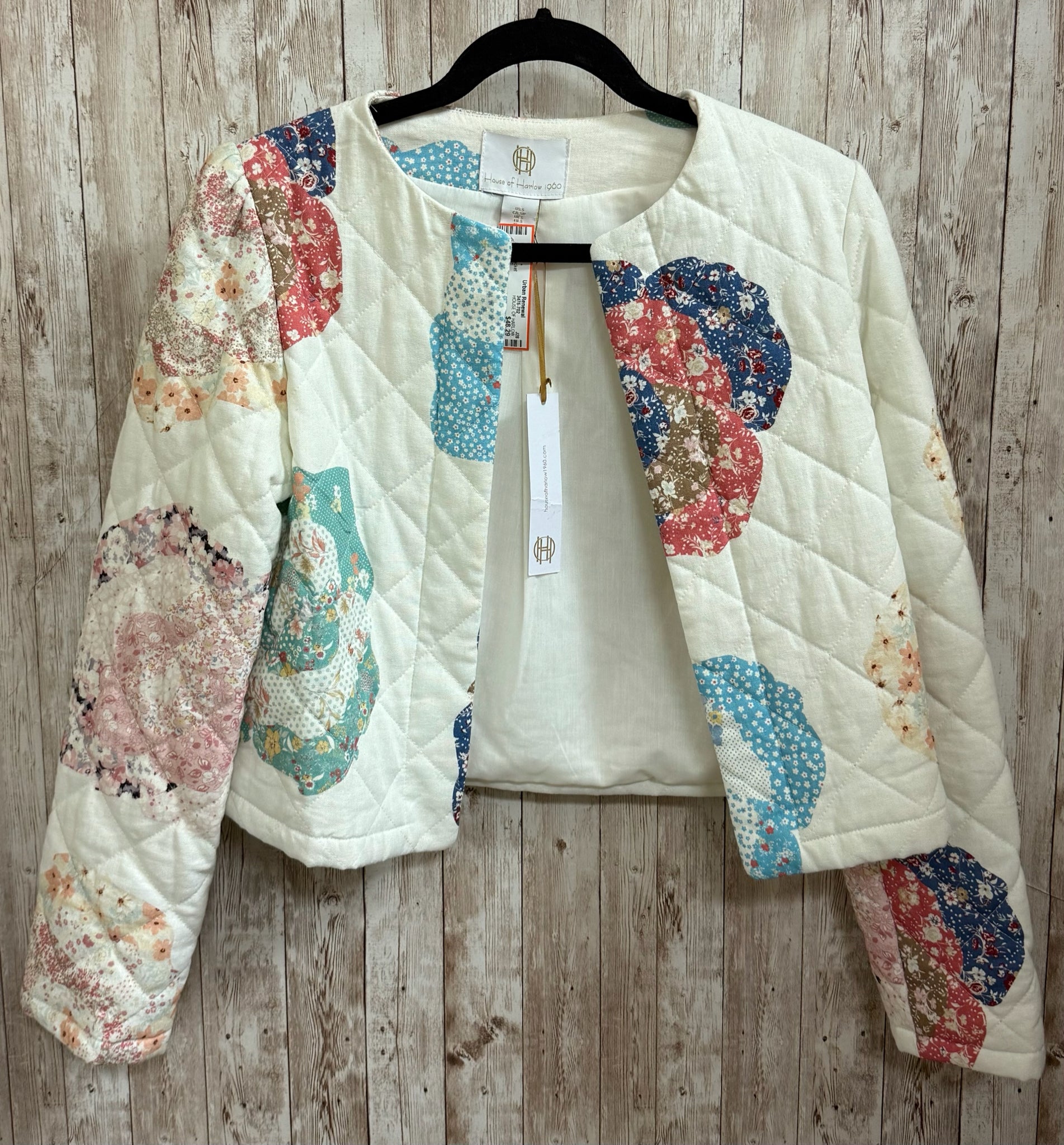 HOUSE OF HARLOW Size S White Print Jacket