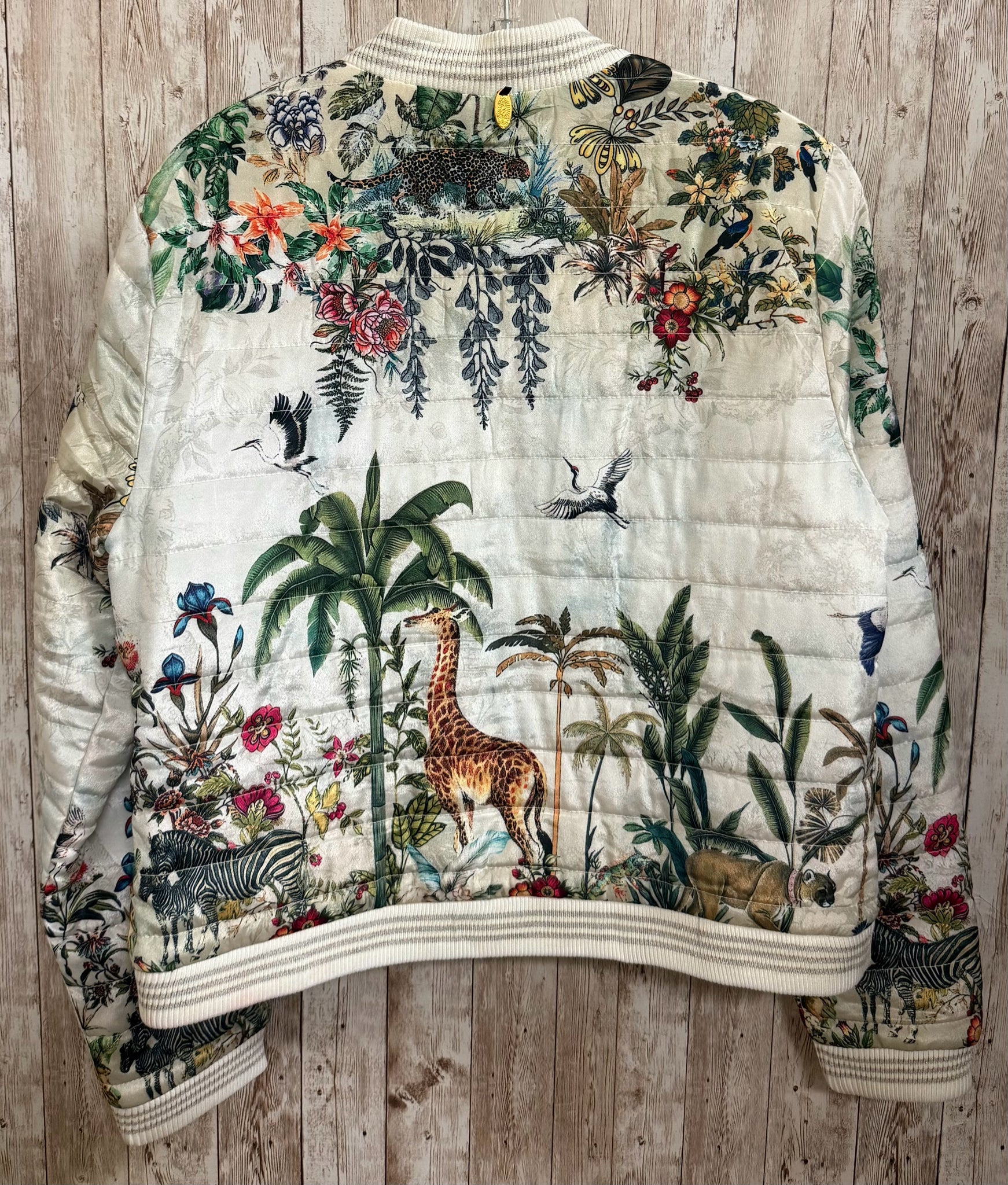 RUBY YAYA Size M WHITE MULTI FLORAL Jacket