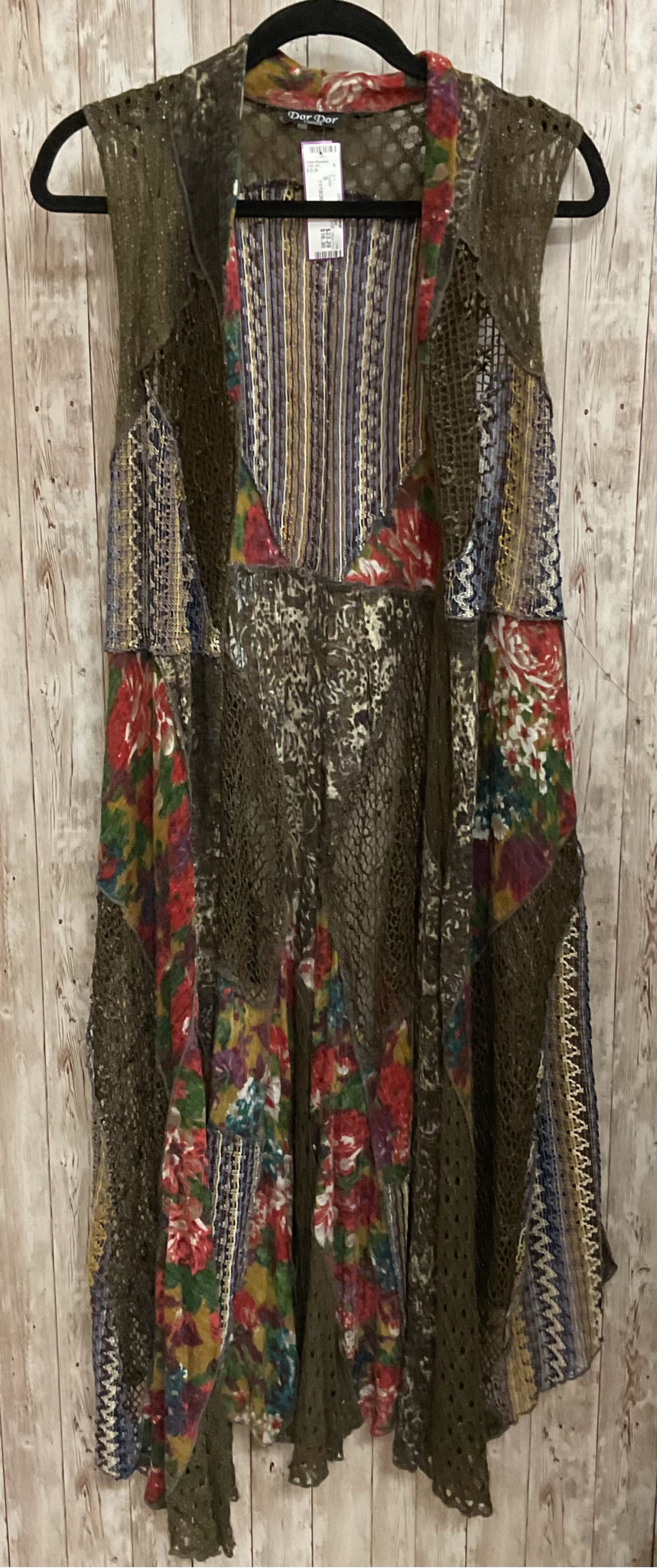 Size S DOR DOR Olive Print Duster