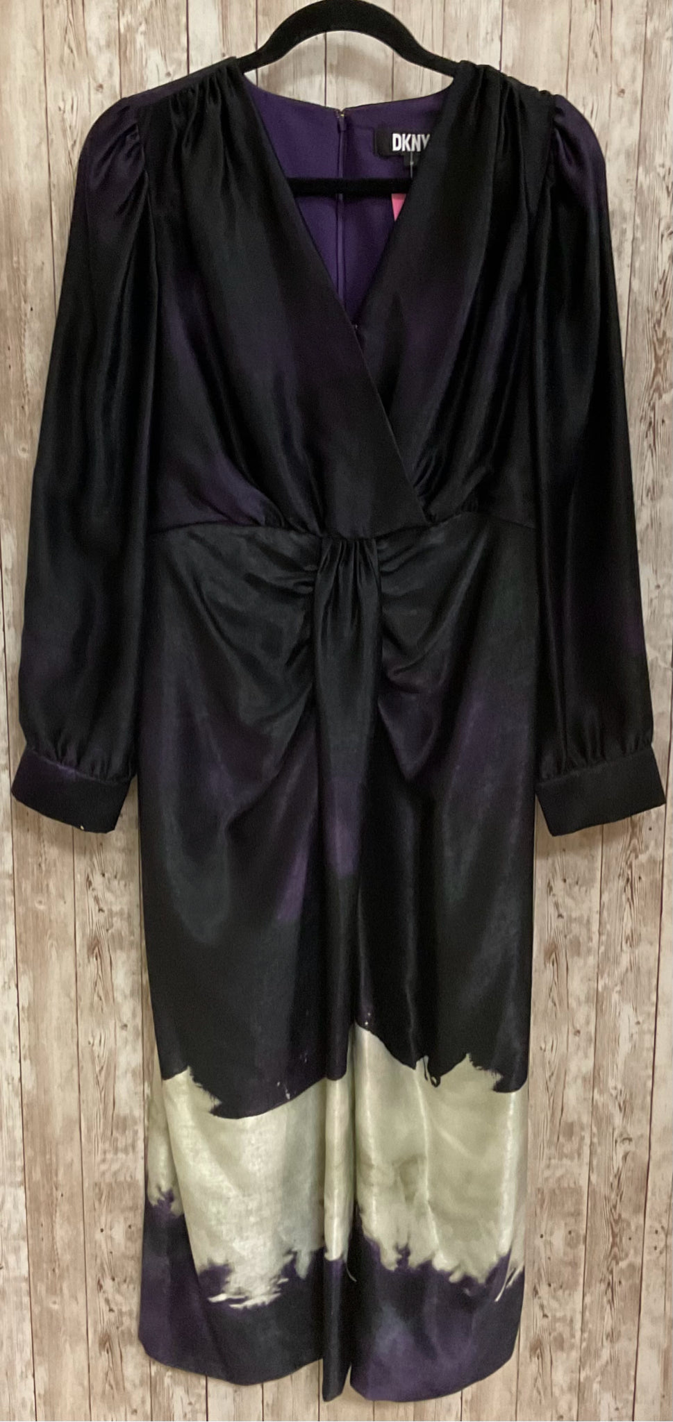 Size M DKNY BLACK AND PURPLE Dress