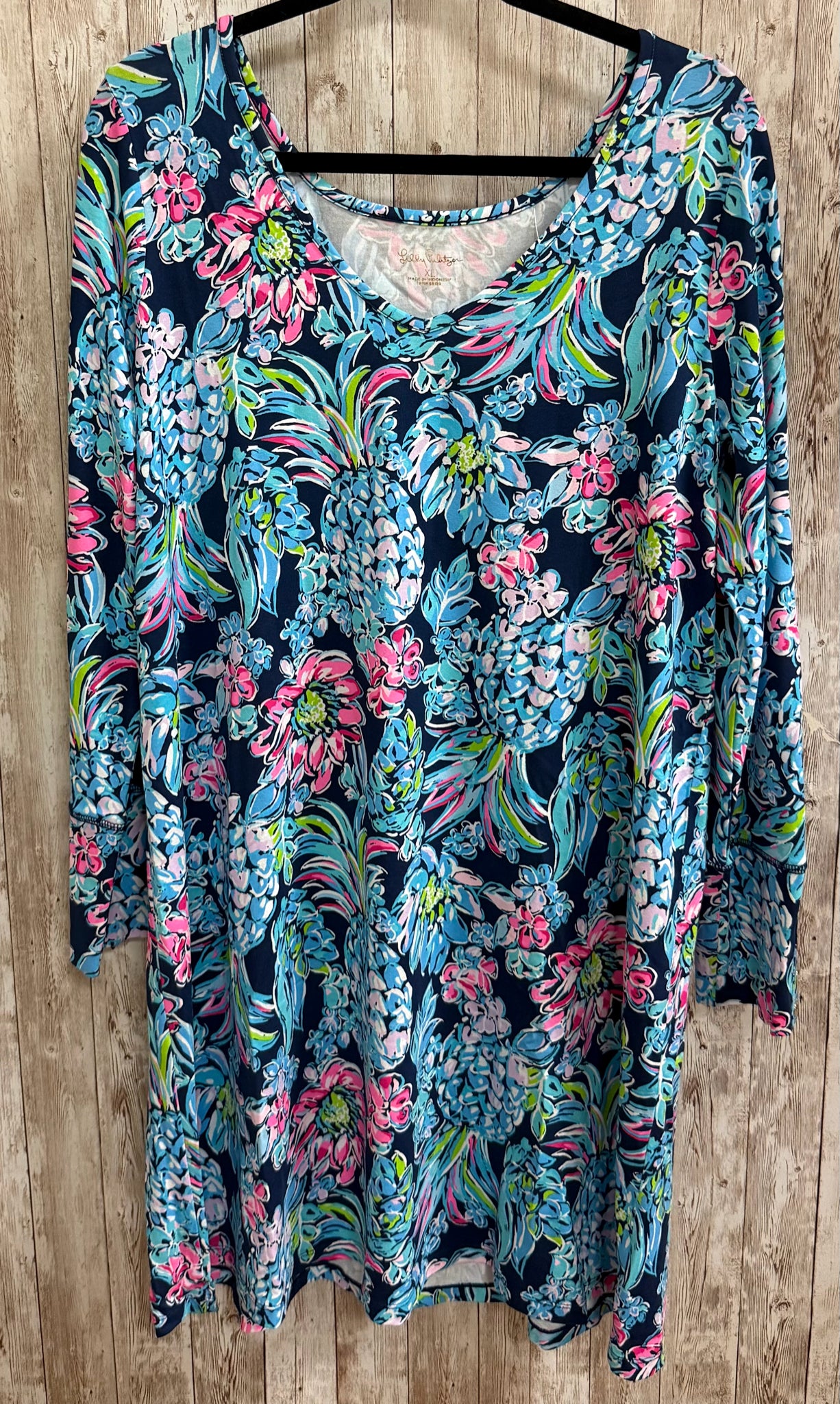 Size XL LILLY PULITZER BLUE FLORAL Dress