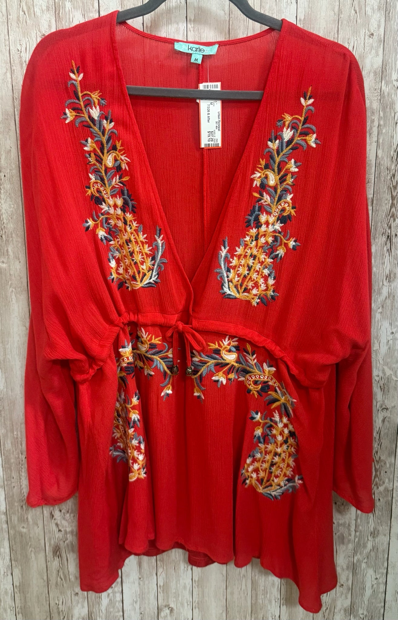 KARLIE Red Women Size M Tunic