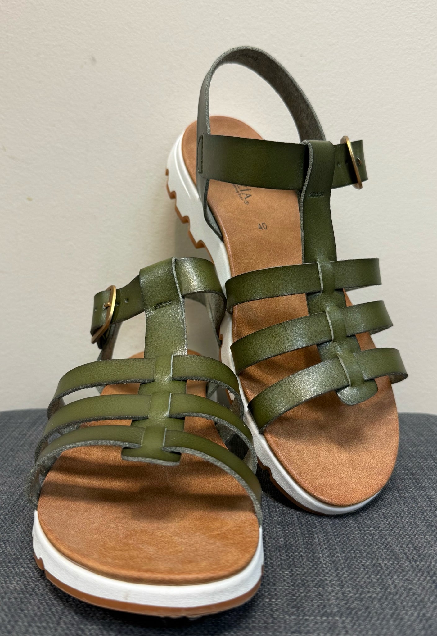 9 PATRIZIA Olive Sandals