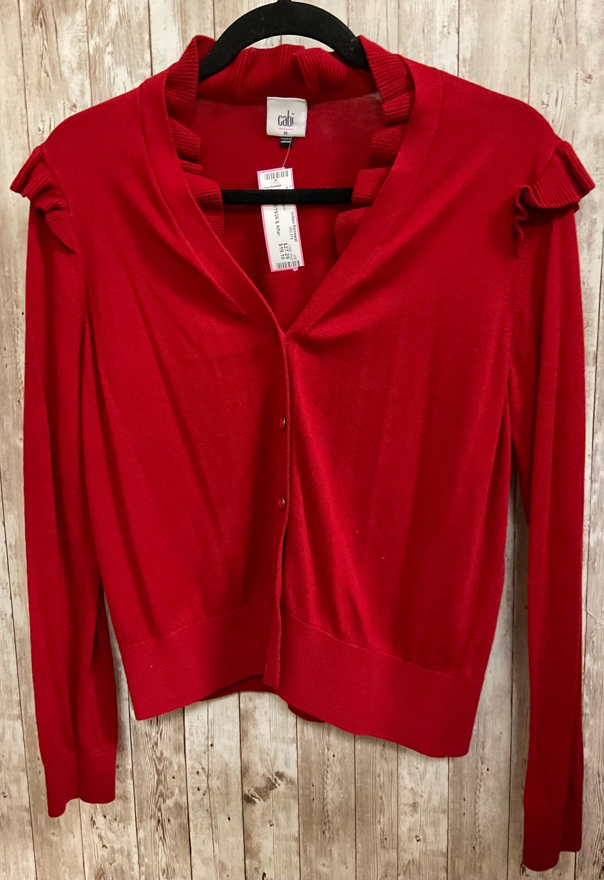 Size M CABI Red Cardigan