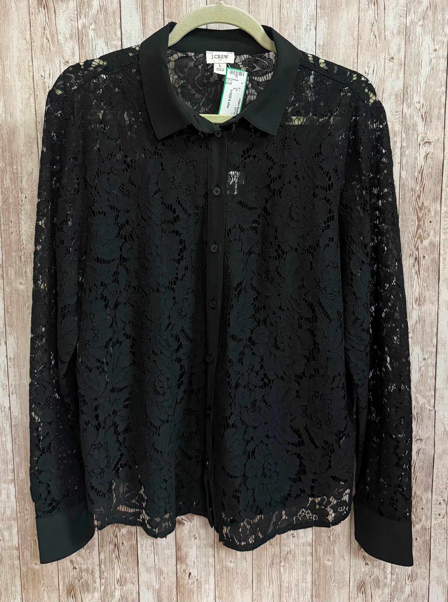 Size L J CREW Black Top