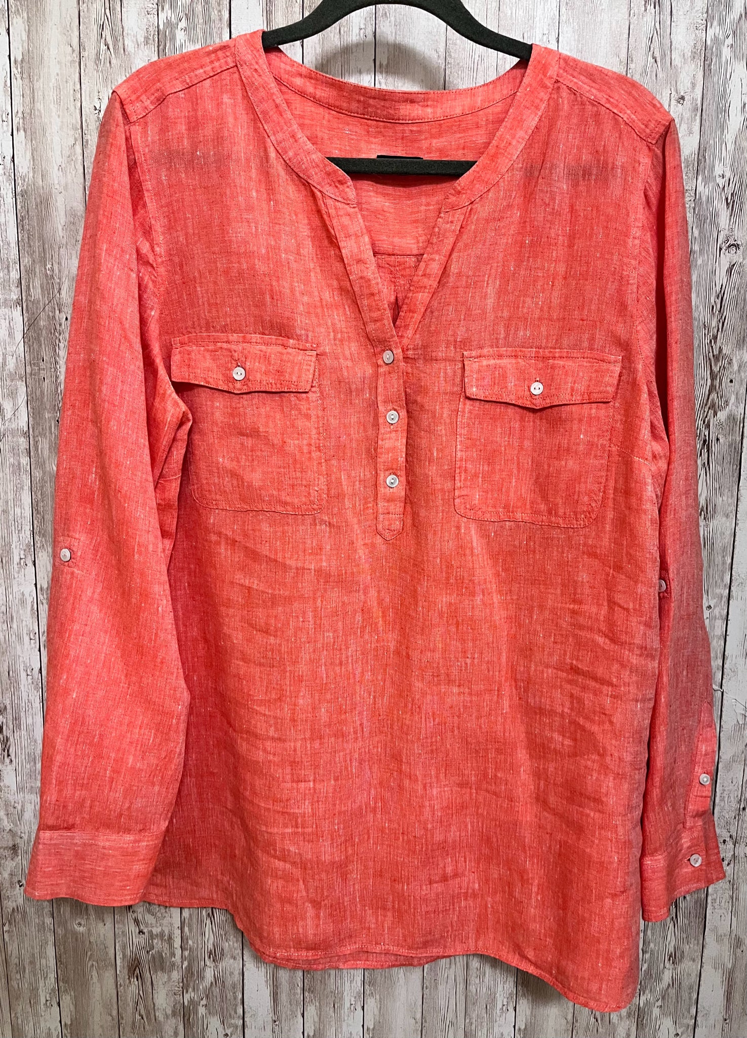 TALBOTS Size XL Orange Top