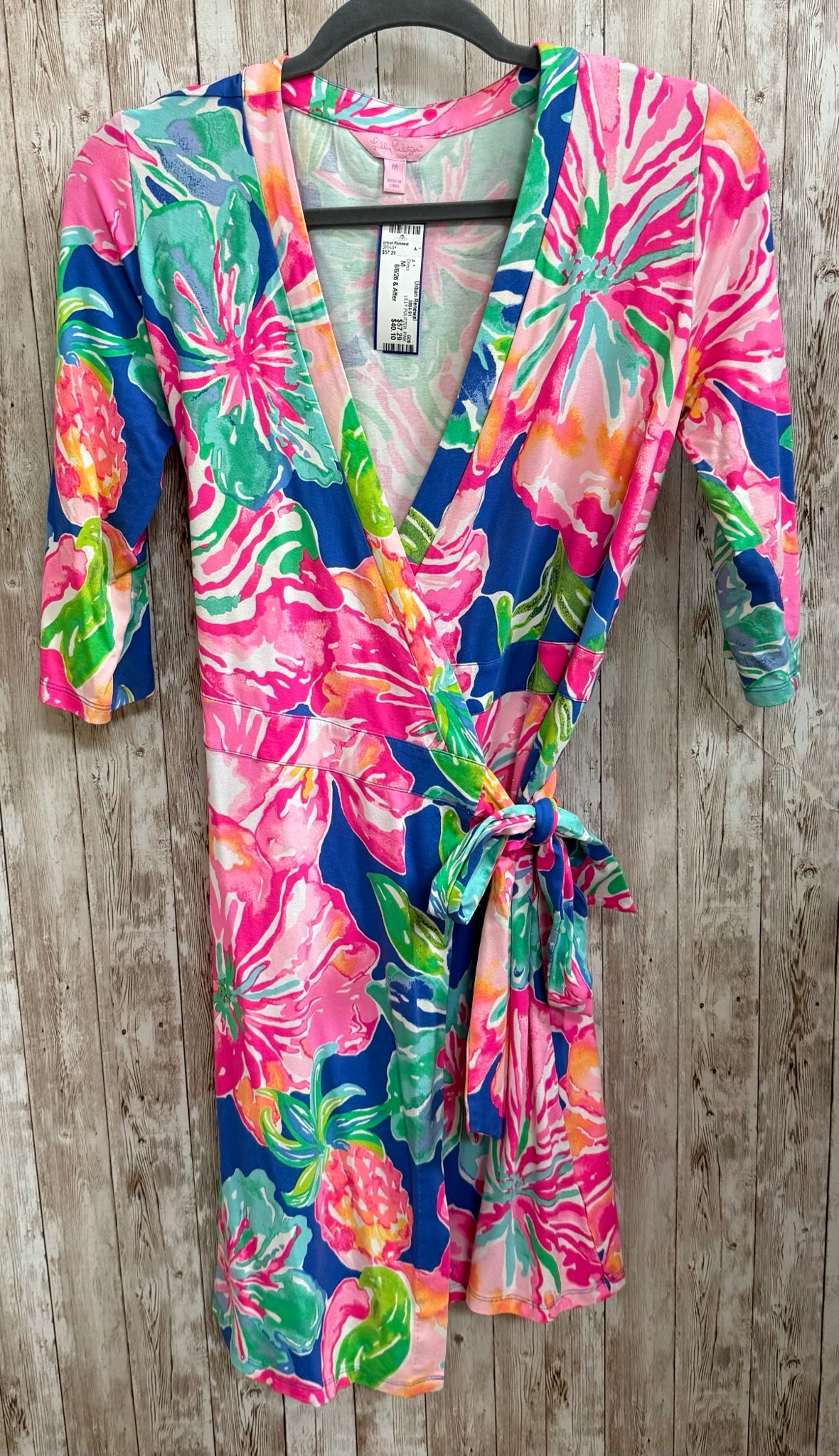 Size M LILLY PULITZER PINK AND BLUE PRINT Dress