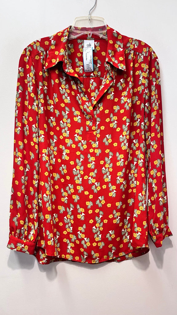 Size S CABI RED AND YELLOW FLORAL Top