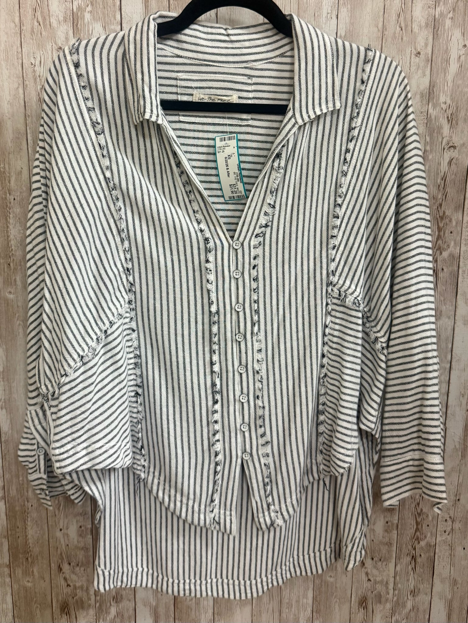 Size XS WE THE FREE WHITE STRIPE Top
